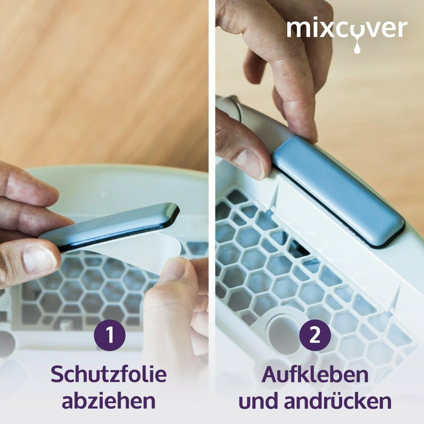 mixcover deslizadores invisibles Slider Accesorios para Thermomix TM6 TM5 Máquina de Cocina - la alternativa autoadhesiva, efectiva y económica a la tabla deslizante