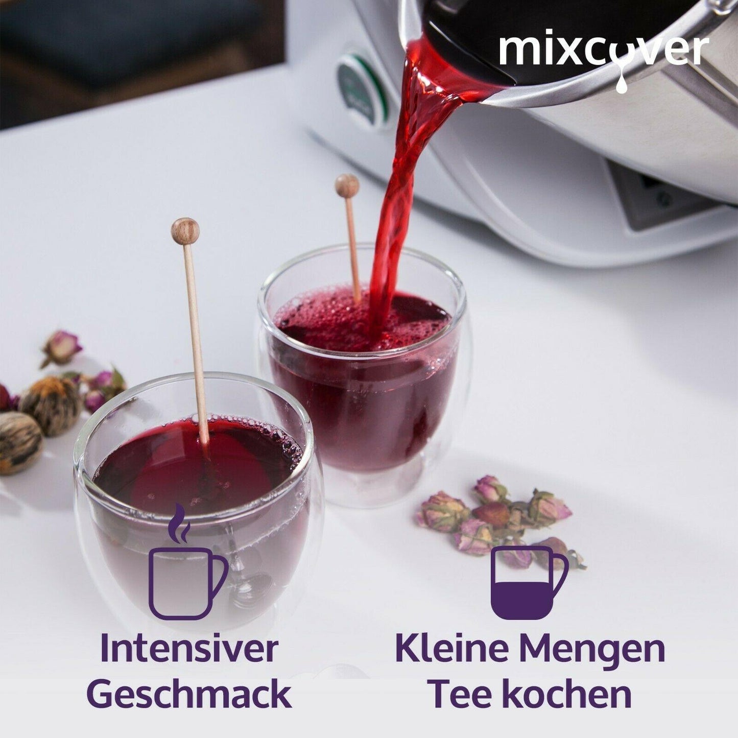 mixcover Edelstahl Teesieb Teefilter kompatibel mit Vorwerk Thermomix TM6 TM5 TM Friend - Thermomix Zubehör