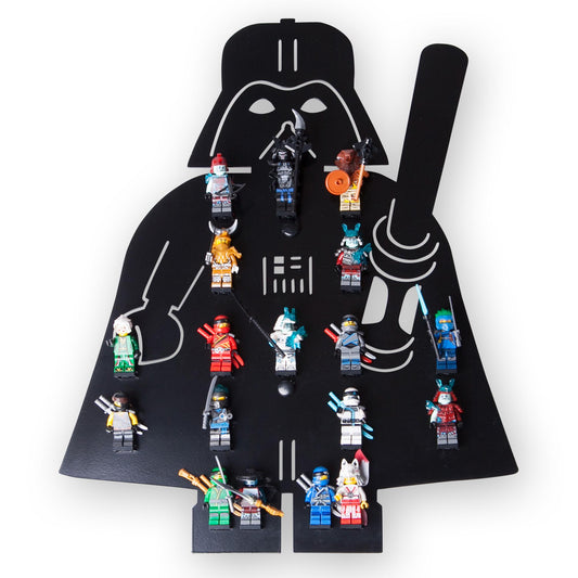 moin minis Vader Wars Kinderzimmer Regal für 18 Minifiguren Klemmbausteinen | Mixcover