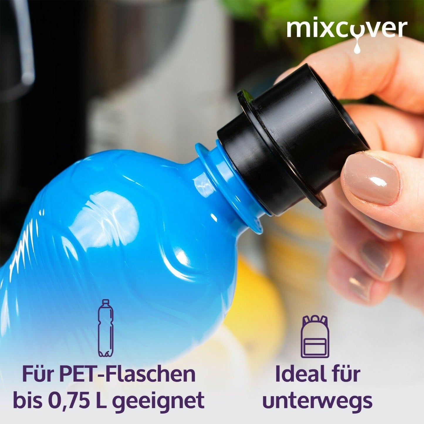 mixcover PET-Flaschen-Adapter passend für SodaStream Easy-für kleine PET Flasche