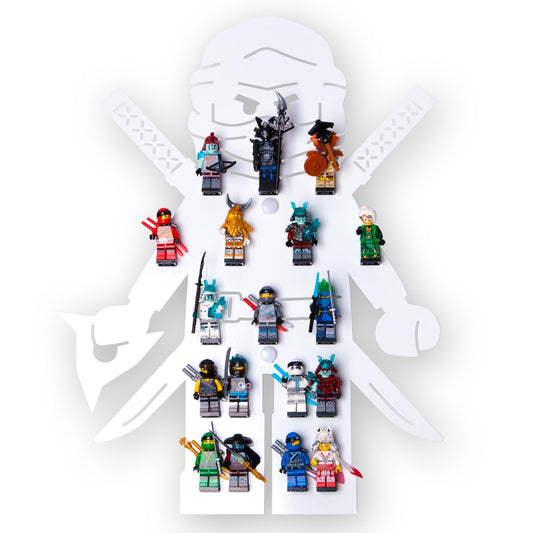 ahoj mini Ninja Bílá Dětský pokoj police pro 18 miniatur Klemmbausteinen
