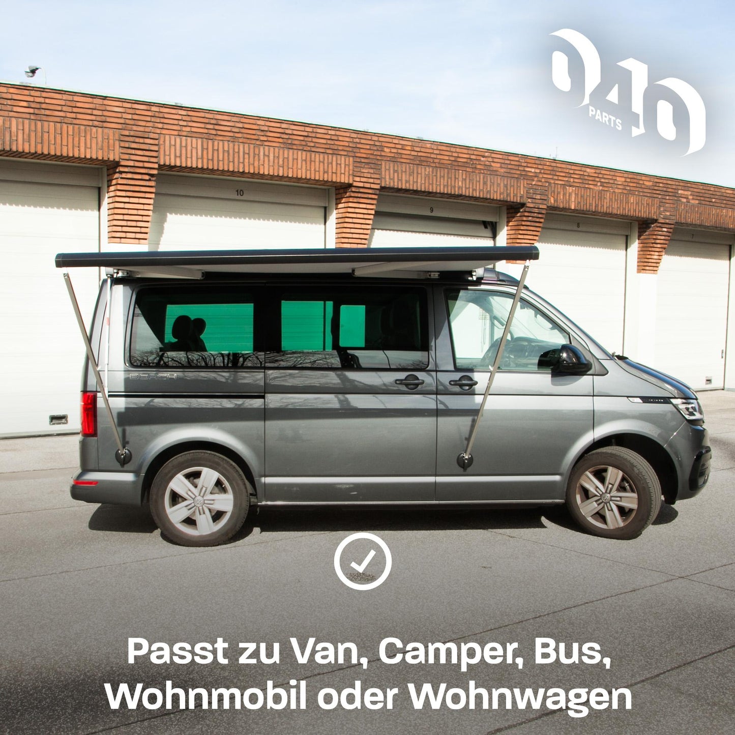 040Parts Support ventouse pour auvent Thule Fiamma Dometic - Compatible VW T7 T6.1 T6 T5 - Set de 2