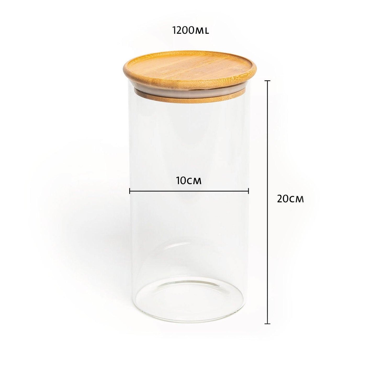 ThermoTasty: Storage glass, Model: round, Size: 20x10cm, 1200ml