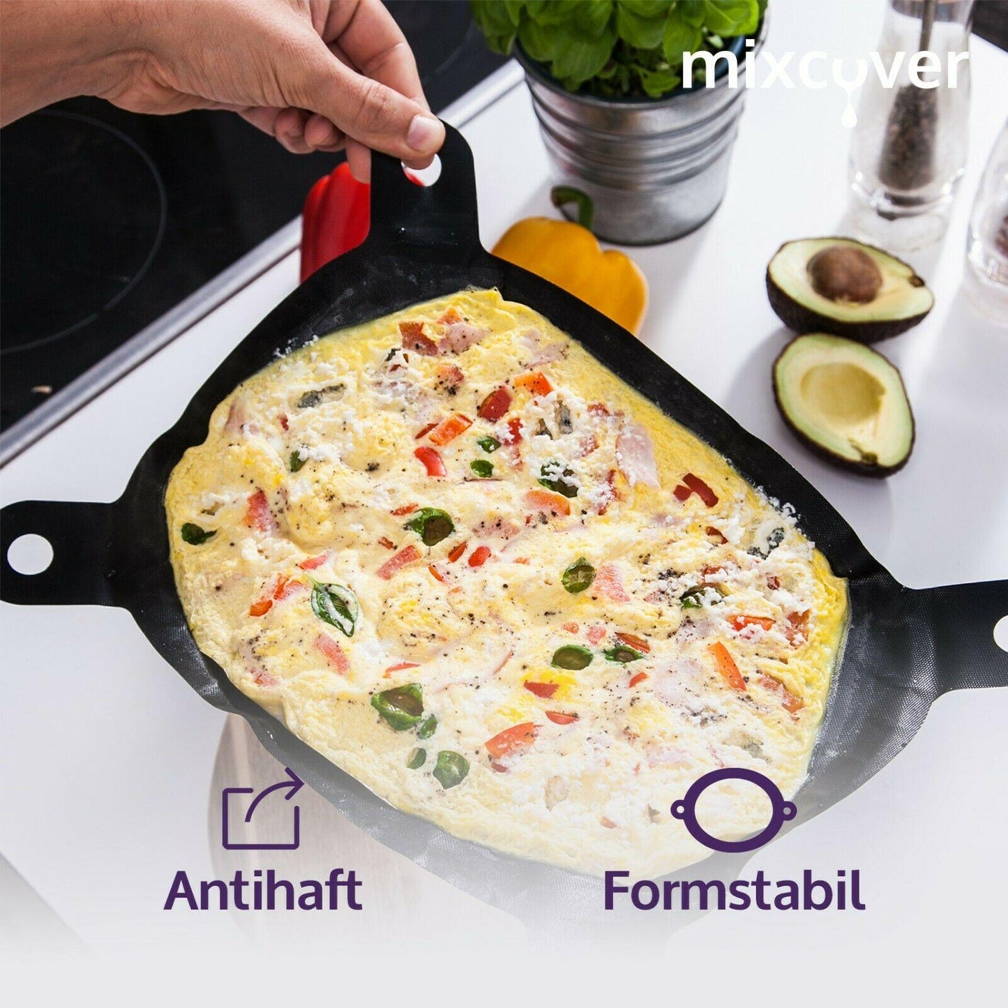 mixcover многотрайна подложка за печене - хартия за печене, защита от капене за Monsieur Cuisine Connect, Edition Plus и вложка MCS, аксесоари за Monsieur Cuisine