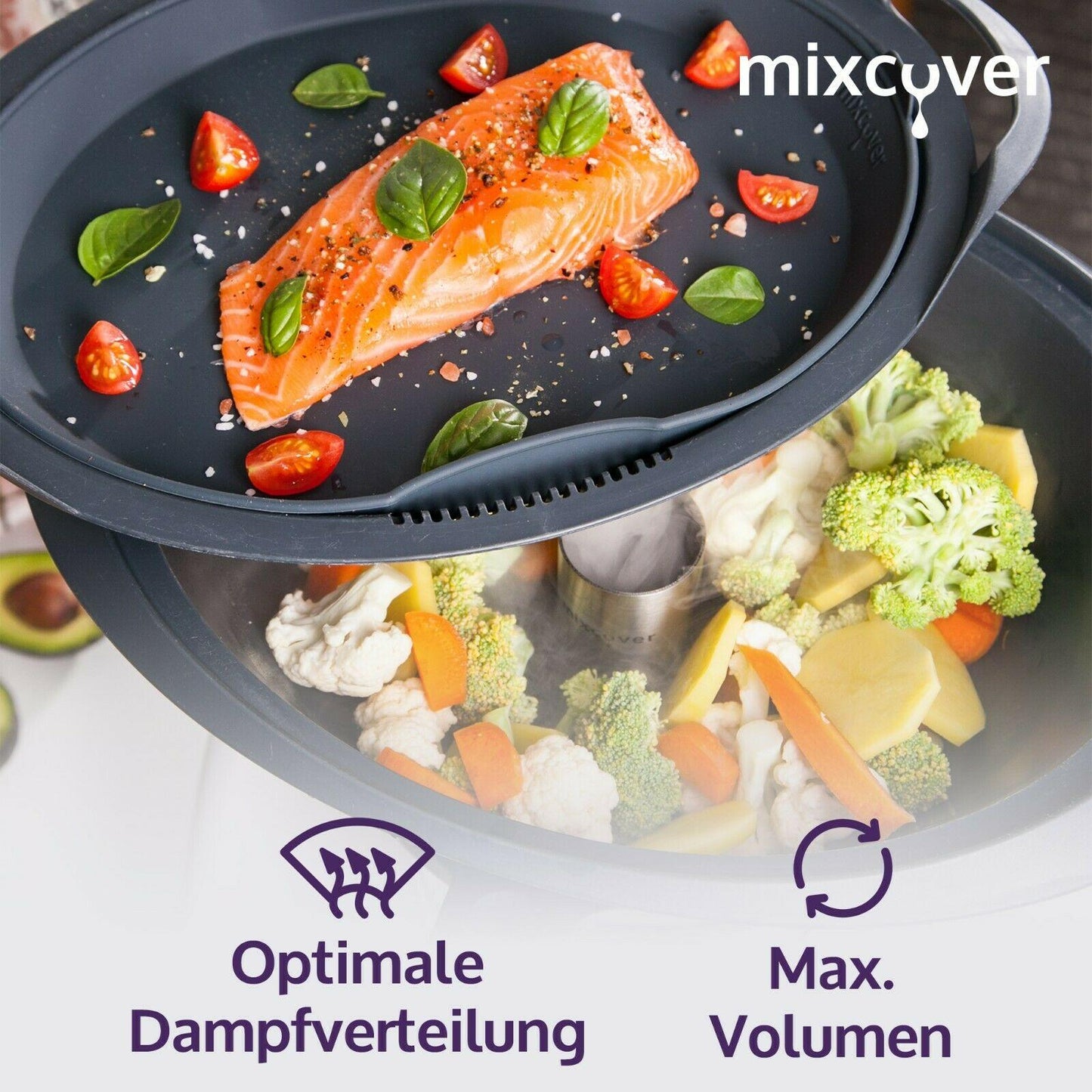B-Ware: mixcover Accessori Camino a Vapore per Varoma Thermomix TM5 TM6 TM31 Accessori, TM Friend Accessori Monsieur Cuisine MCS Accessori Bosch Cookit Accessori