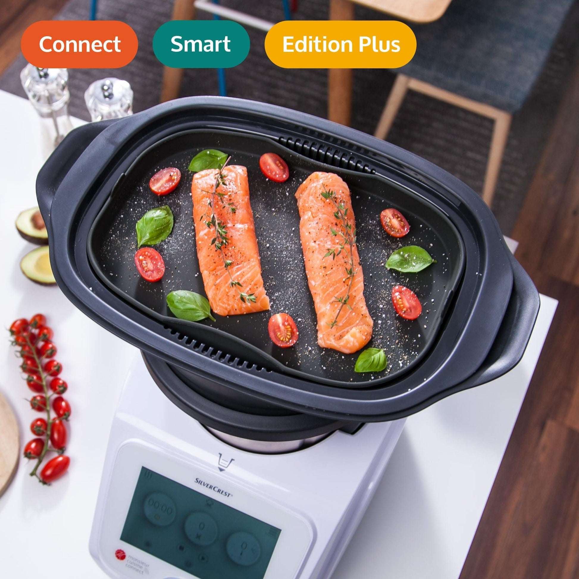 B-Ware: Dampfgarform Silikonform Auflaufform Monsieur Cuisine & Smart - Mixcover - Mixcover