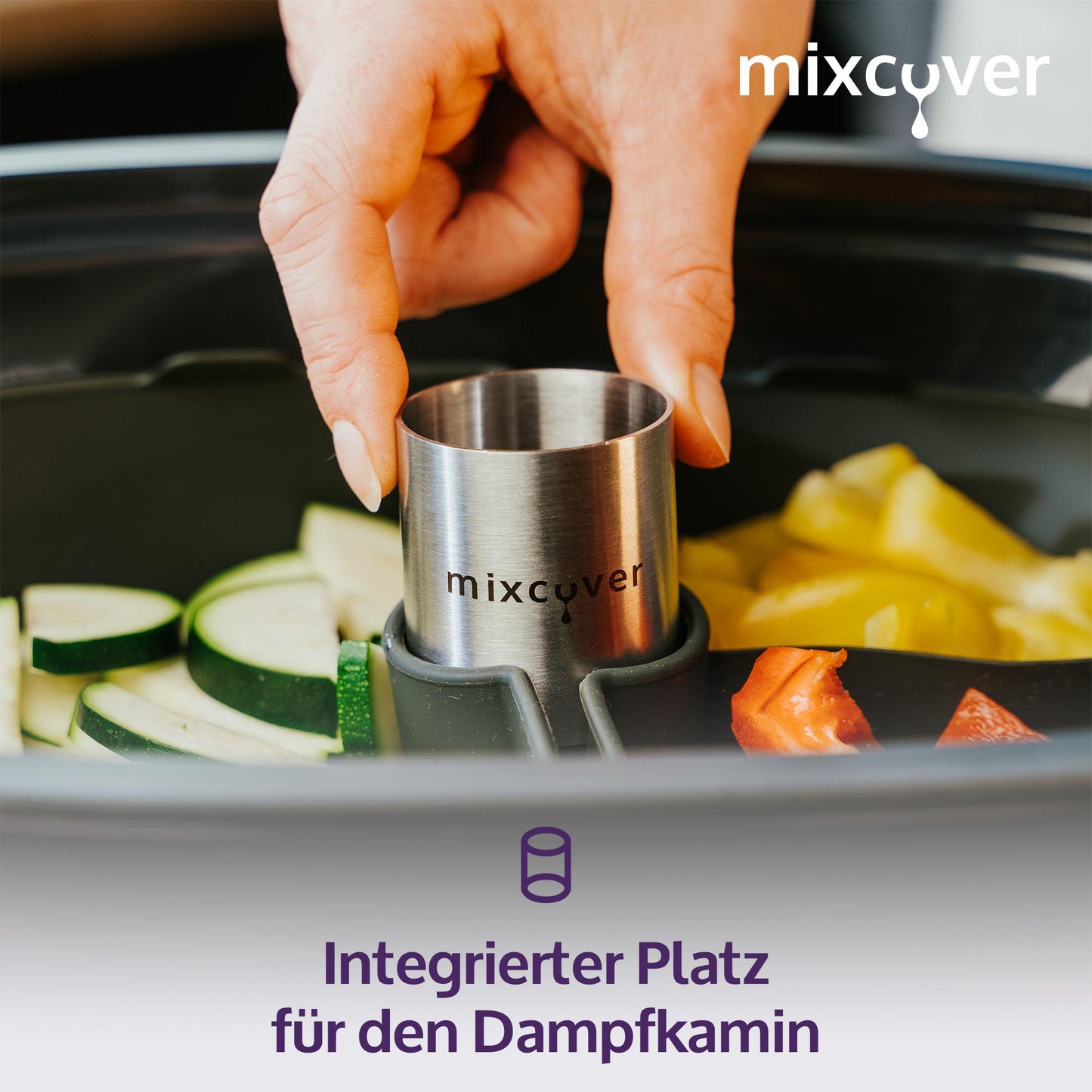 mixcover разделител за готварска камера (ЧЕТВЪРТ) за Thermomix TM7 Varoma параготварна камера