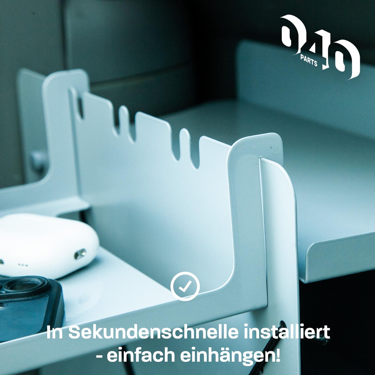 B-Ware: 040 parts Table suspendue gris pour étagère à chaussures, la surface idéale Table de camping Table d'appoint