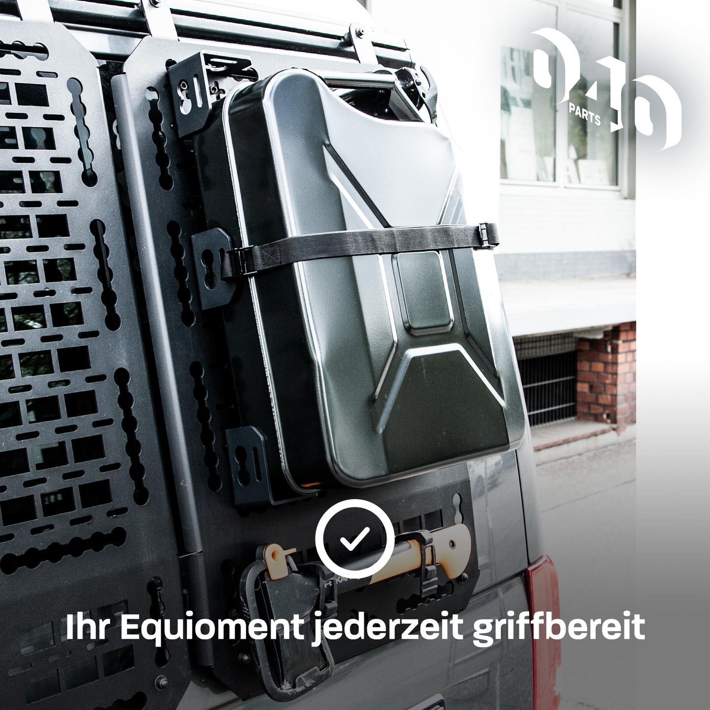 B-Ware: 040 Parts 2er Set Aluminium Kofferhalterung (Ecke) für Molleboard - Universell Einsetzbar, Pulverbeschichtet, für Schwere Lasten