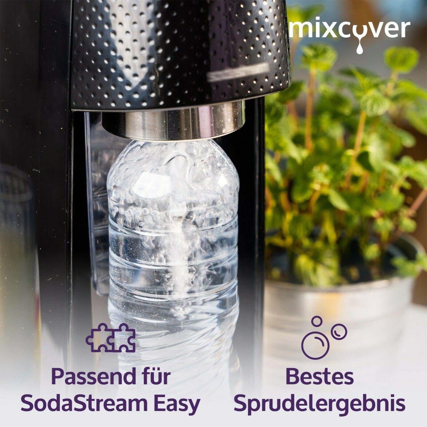 adattatore per bottiglie PET mixcover compatibile con SodaStream Easy - per piccole bottiglie PET