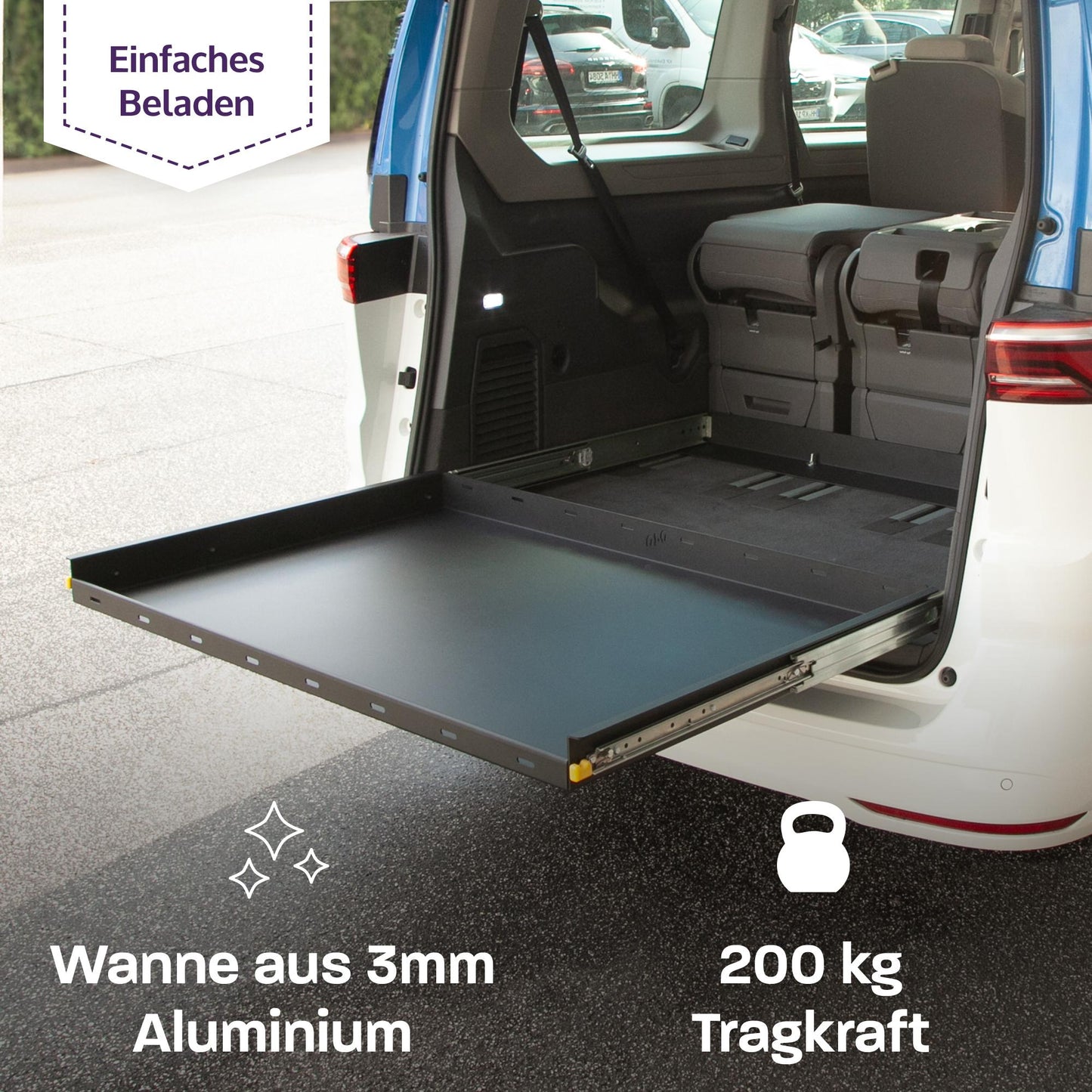 B-Stock: 040 parts Single-Hand Rear Pull-Out Drawer 800mm for T7 New California Beach Multivan Rear Box Cargo Slide Heavy-Duty Slide New
