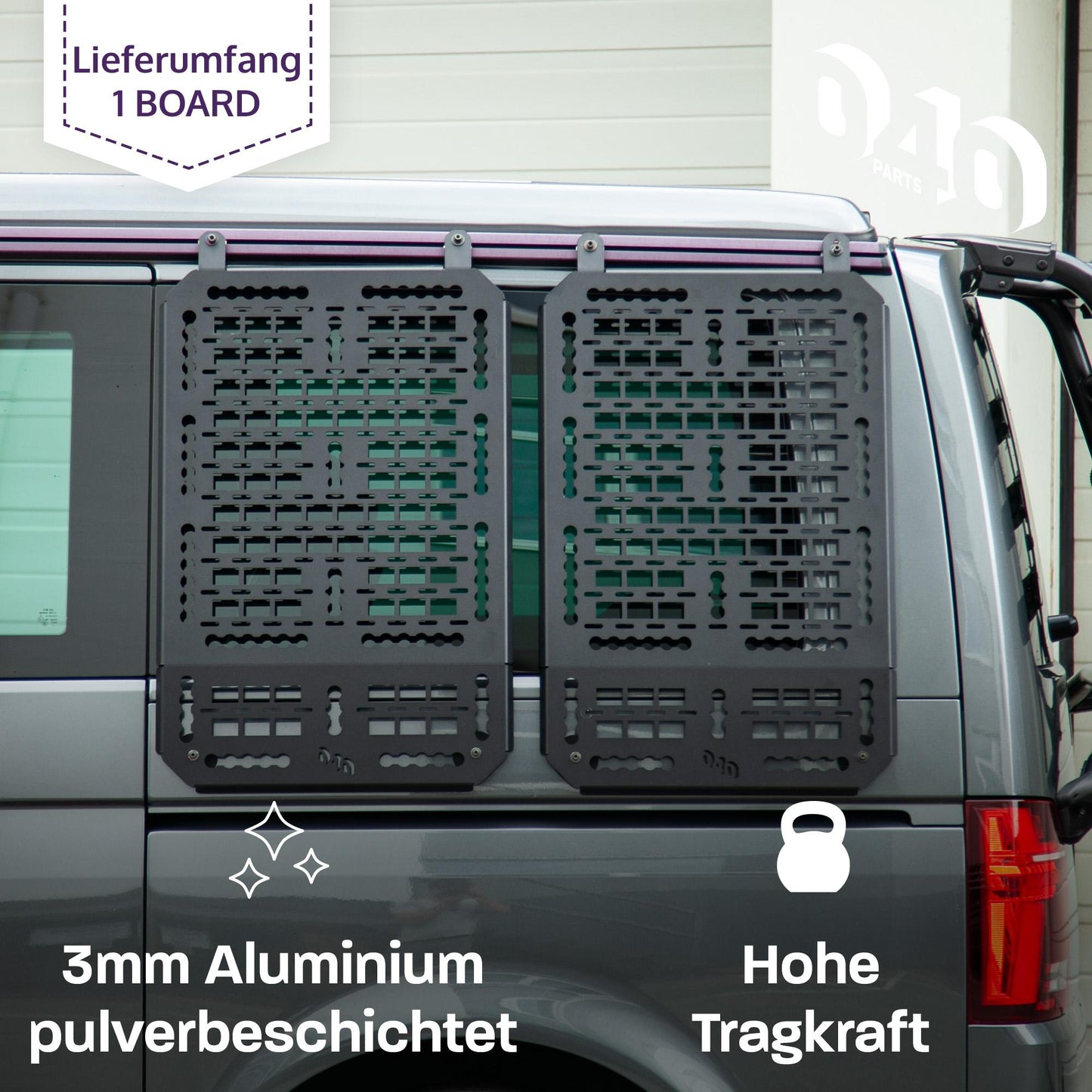 040 Parts Plateau Molle pour VW T5 T6 T6.1 California Support d'équipement universel et rangement supplémentaire pour camping et outdoor