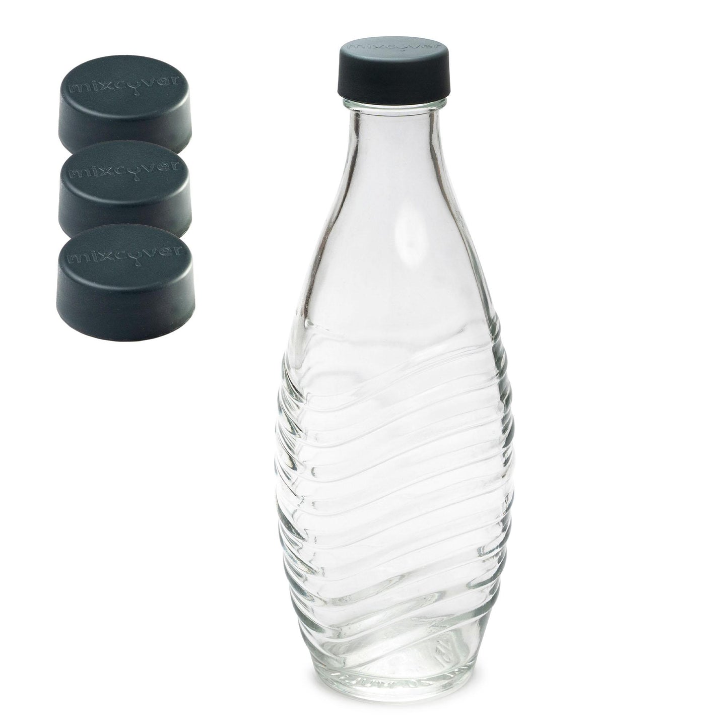 mixcover replacement lid suitable for SodaStream Crystal & Penguin glass bottle 3-piece set