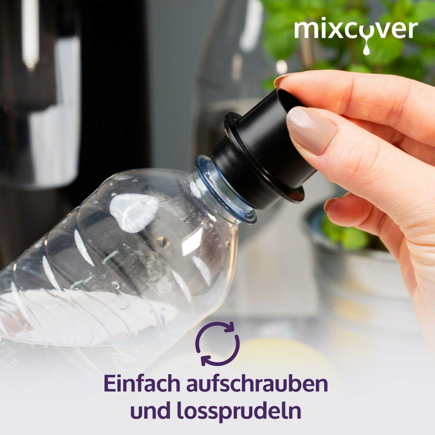 mixcover PET-Flaschen-Adapter passend für SodaStream Easy-für kleine PET Flasche