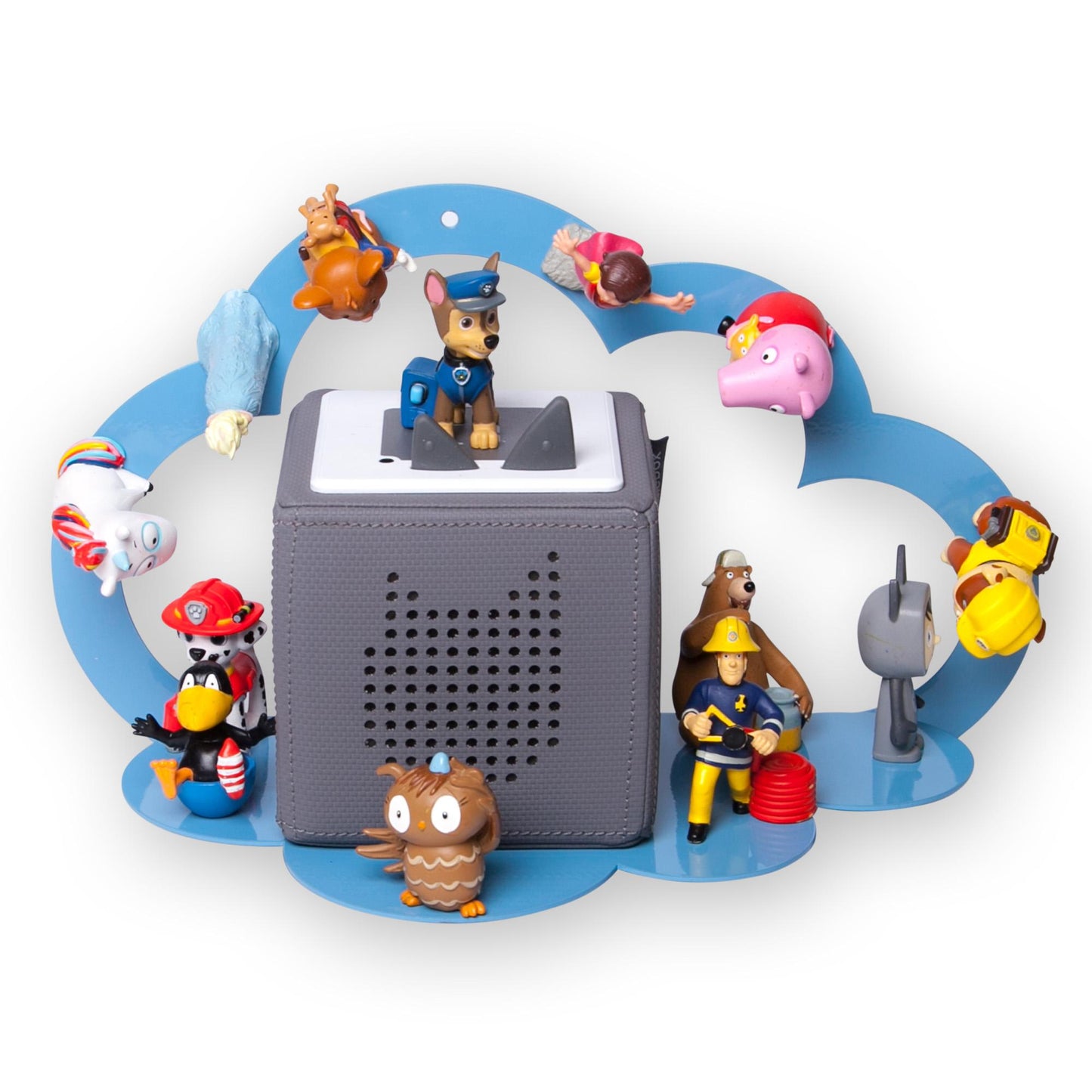 moin minis Nuage Bleu étagère magnétique compatible avec 20 figurines Tonie et Tonie Box étagère nuage pour enfants figurines audio étagère magnétique