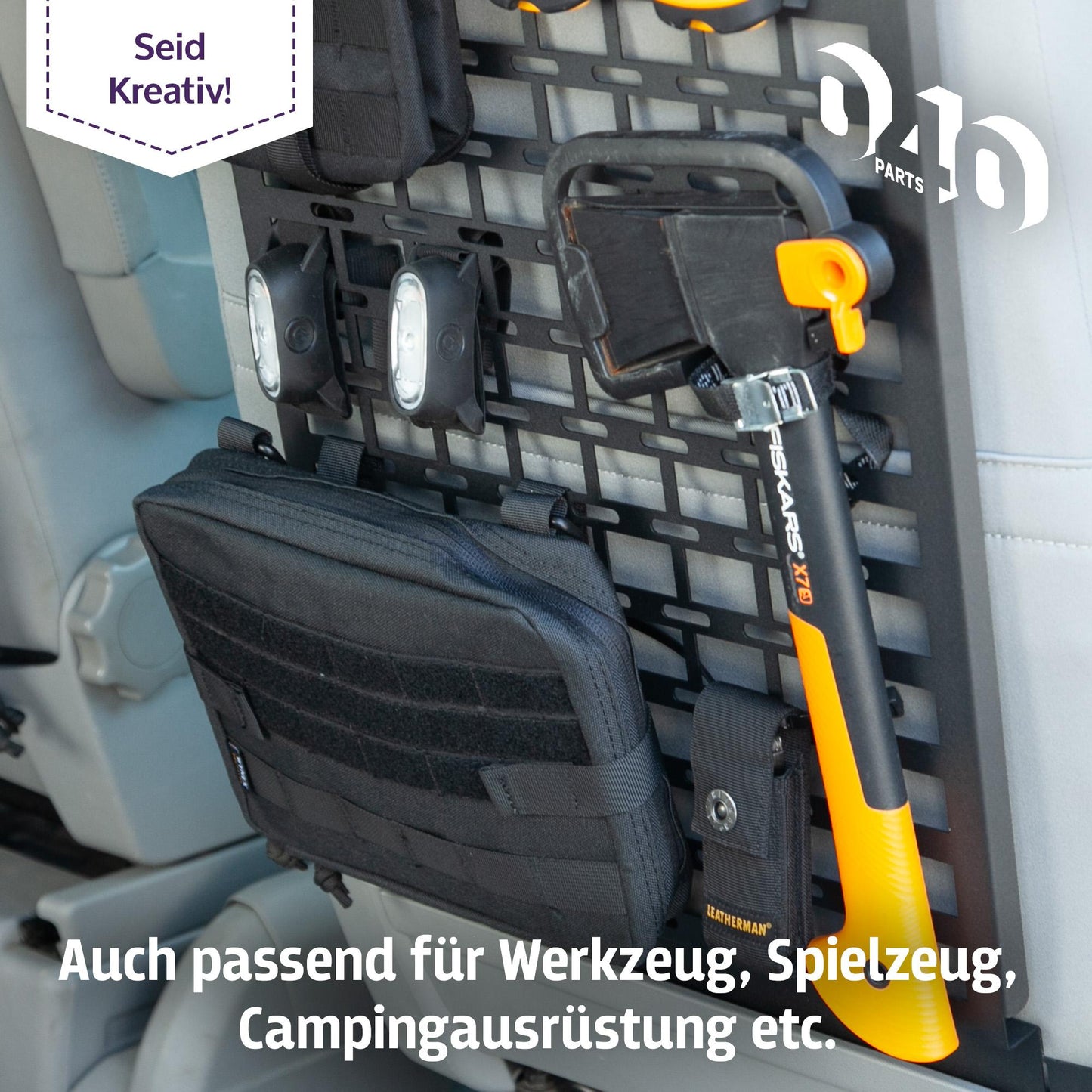 B-Ware: 040 parts Molle Board für den Fahrersitz im California Ordnungshelfer Equipmenthalter tool board für VW T5 T6 T6.1 California