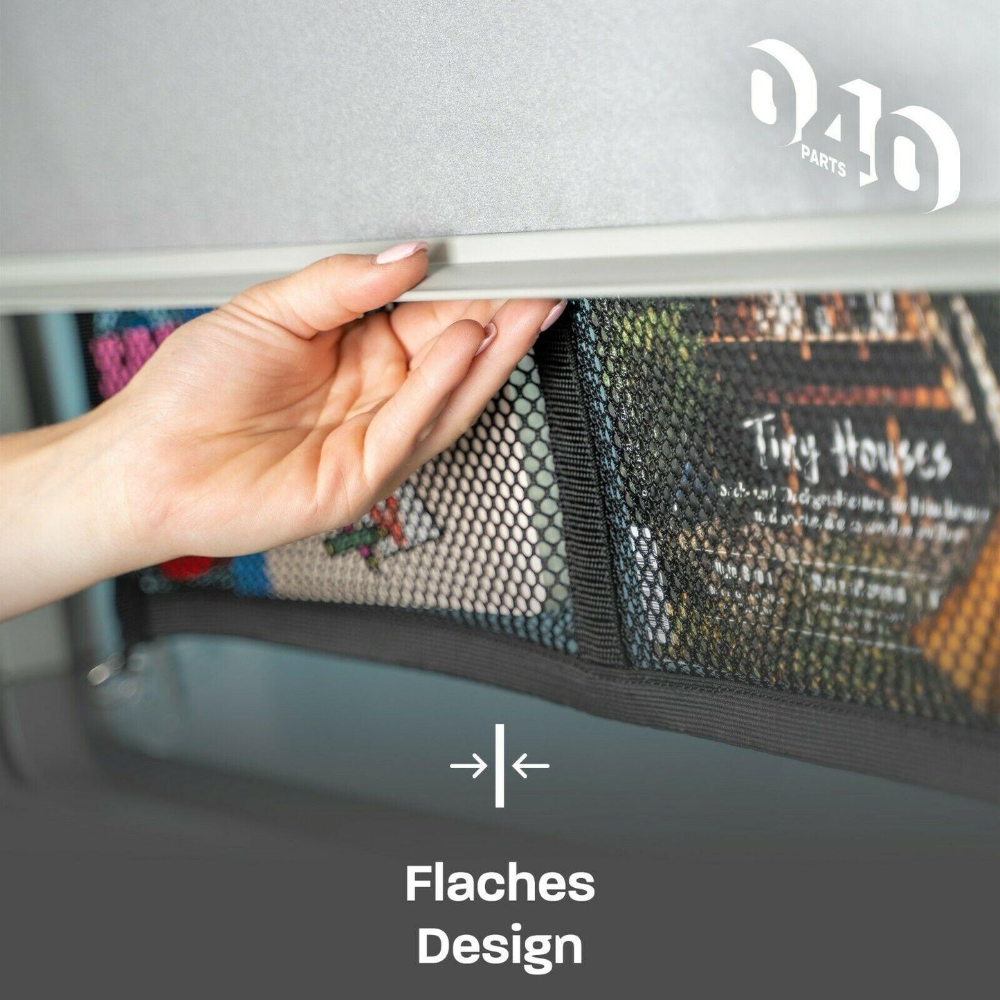 040 Parts Aufbewahrungs-Netz für große Fenster von VW T7 T5 T6 Bulli, Multivan