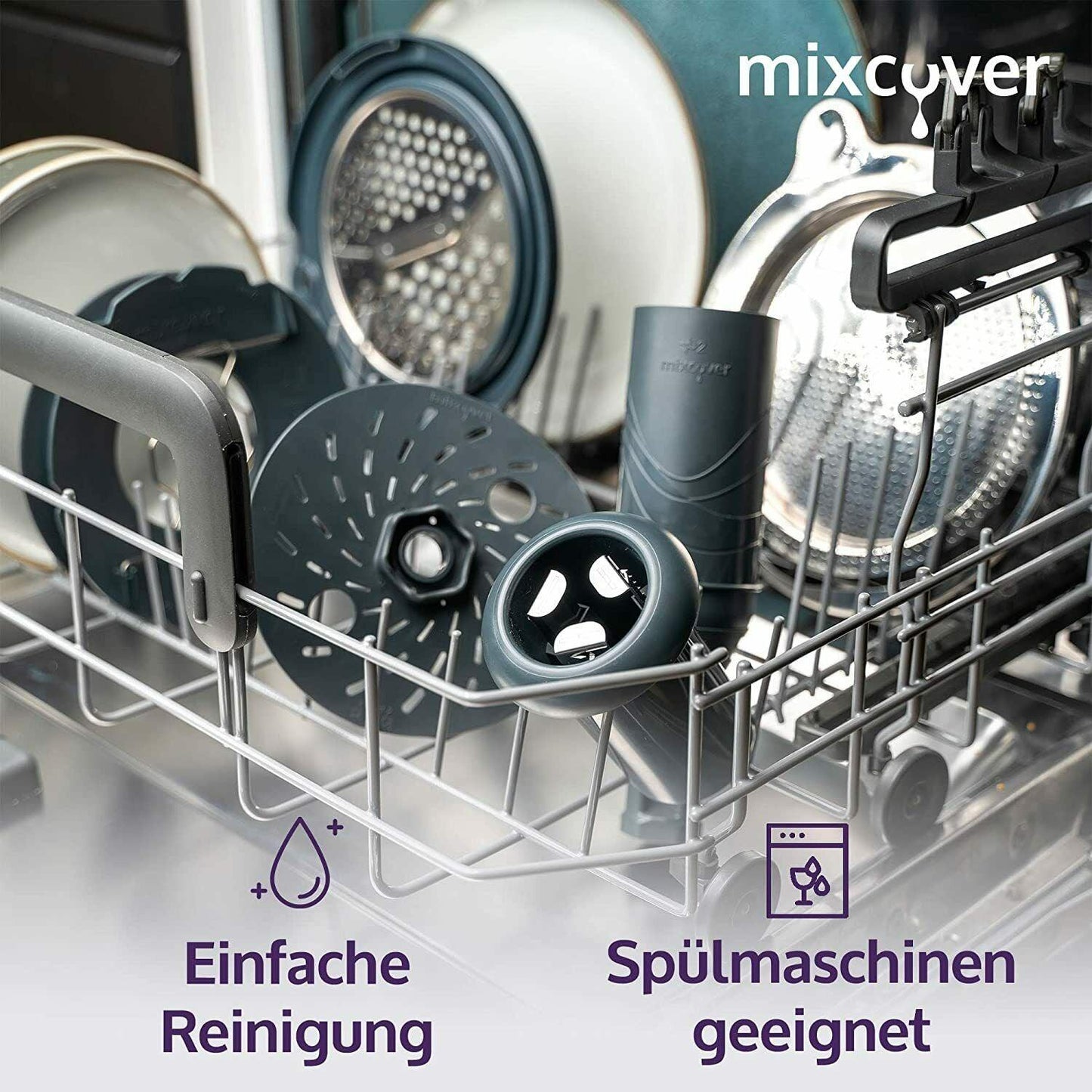 mixcover Спирален нож за зеленчукови нудли съвместим с Thermomix TM6 TM5