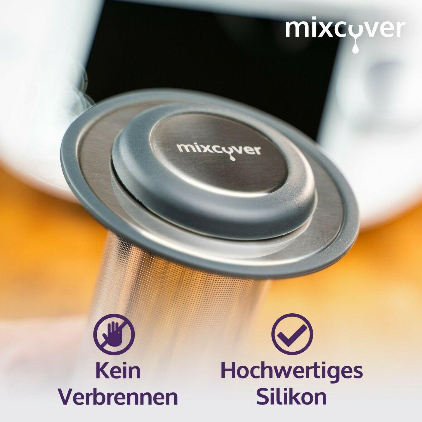 Edelstahl Teesieb/Teefilter passend für Thermomix TM6 / TM5 / TM Friend in Verbindung mit Messerersatz - Weltneuheit! Besser als ein Teeautomat!