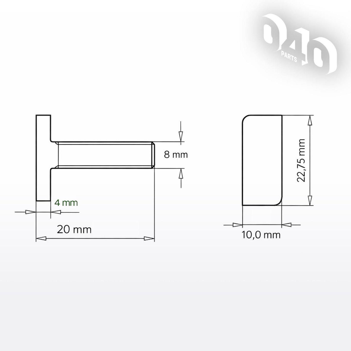 040 части Покривен носач крак за VW T7, T5, T6, T6.1 California, както и за Transporter и Multivan с C-шина