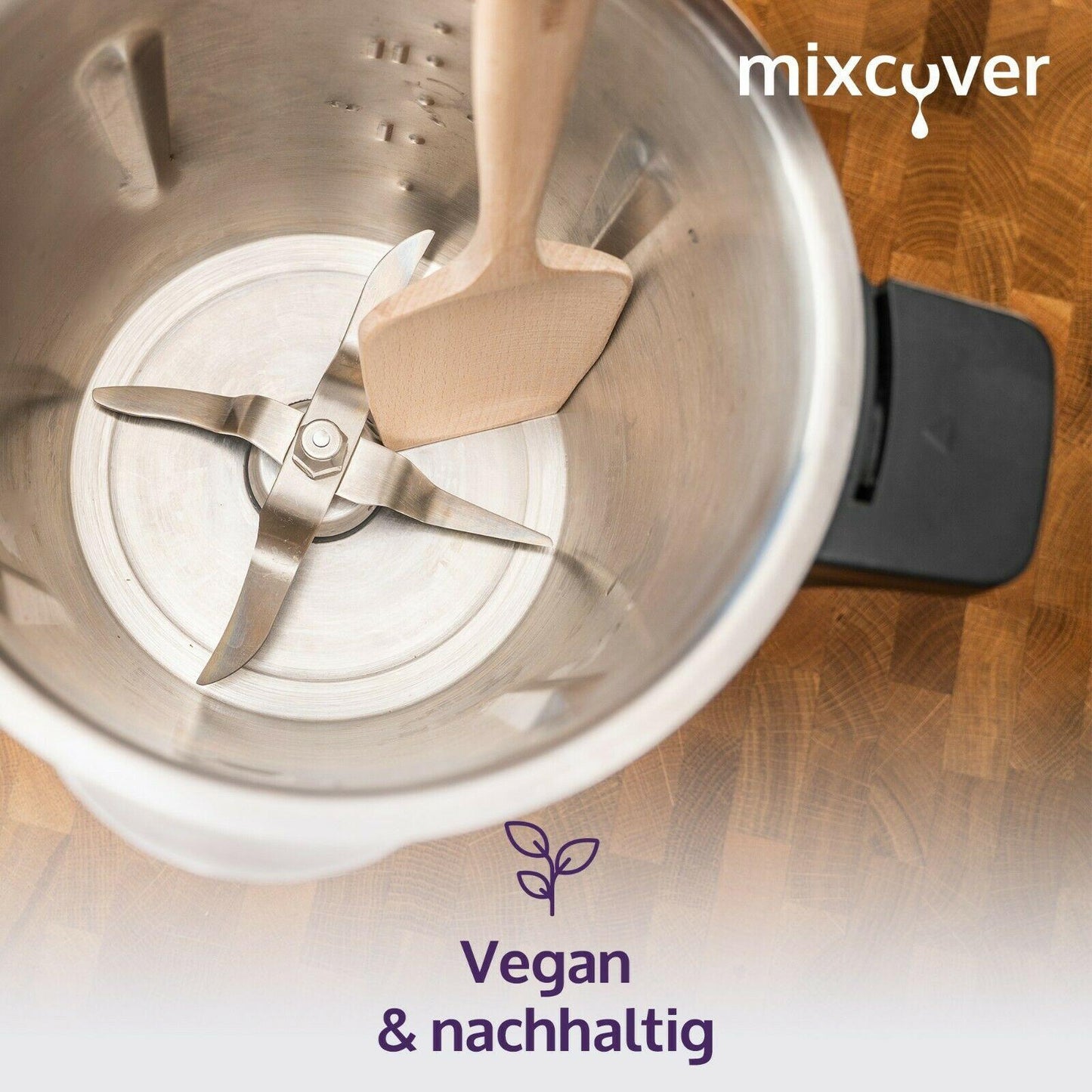 mixcover Spatola Sostenibile in Legno Accessori Monsieur Cuisine Connect & Smart