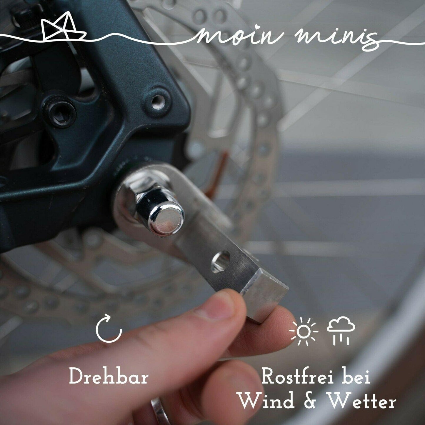 moin minis Adaptador Croozer remolque de bicicleta hasta 2015, Croozer 535/737/kid1+2, van 101, Cargo adaptador de eje acoplamiento adicional