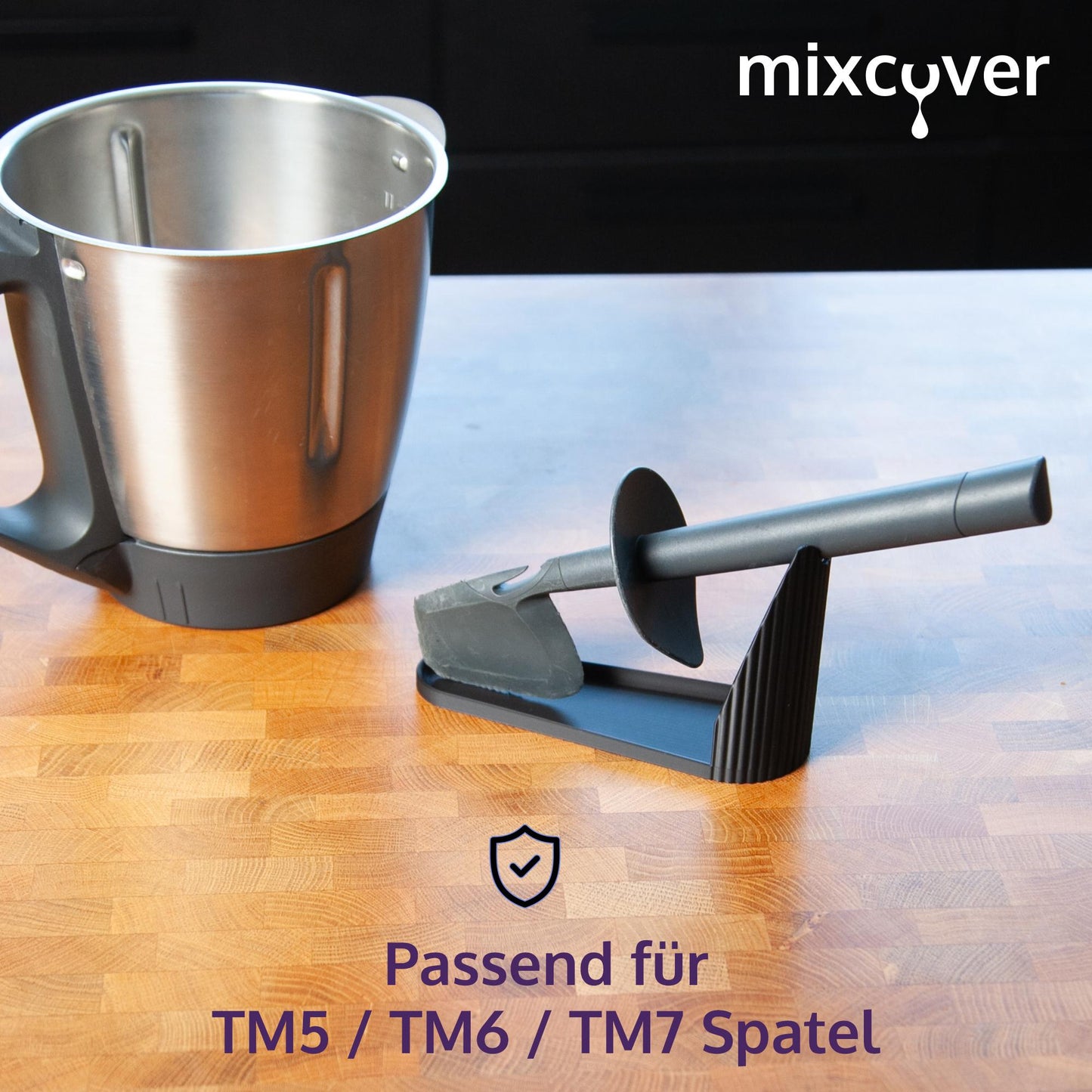 B-Ware: Portautensili Mixcover per Vorwerk Thermomix TM7 TM6 TM5 Scolapiatti Ripiano per raschietto