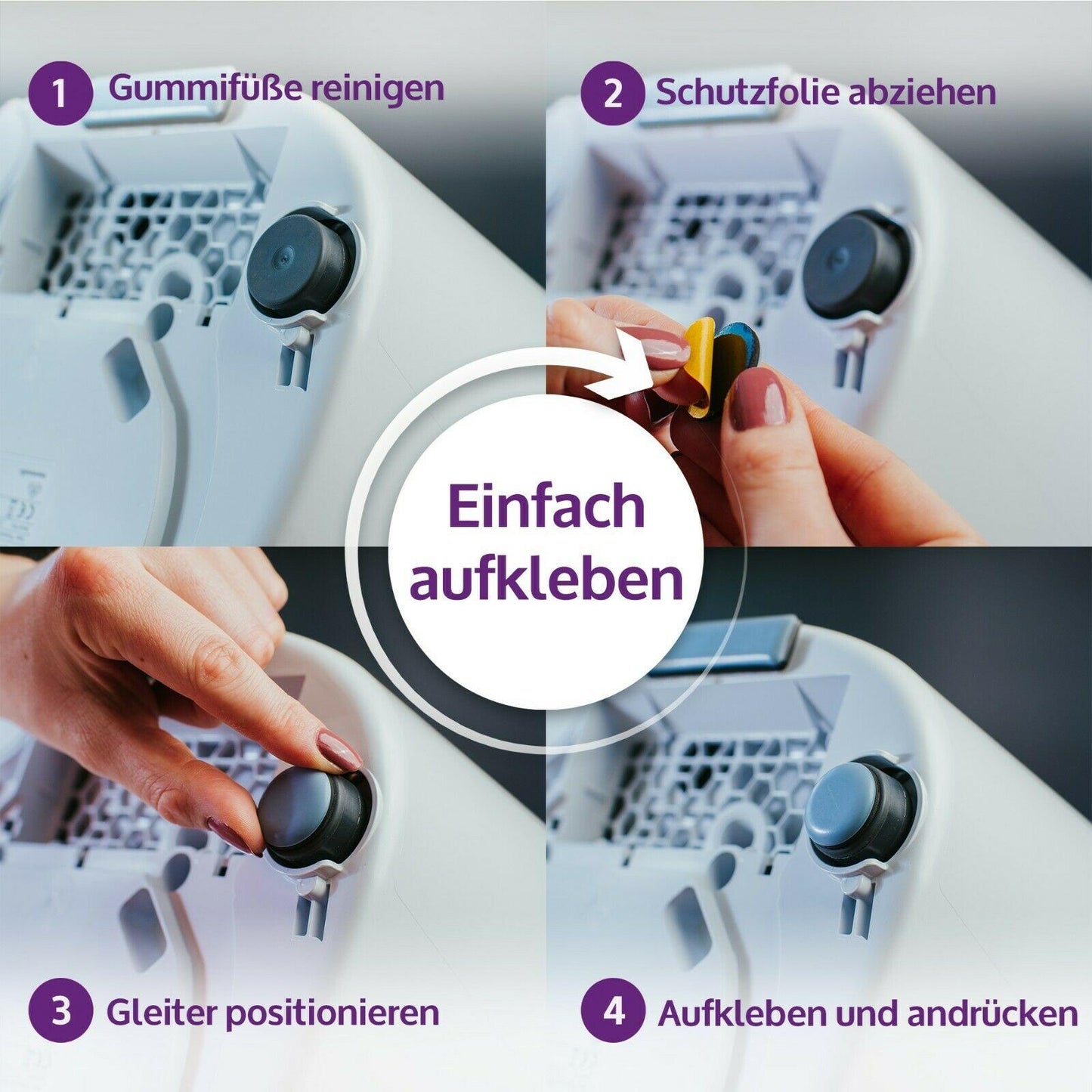 B-Ware: 3 onzichtbare Slider Glijders voor de Thermomix TM6 TM5