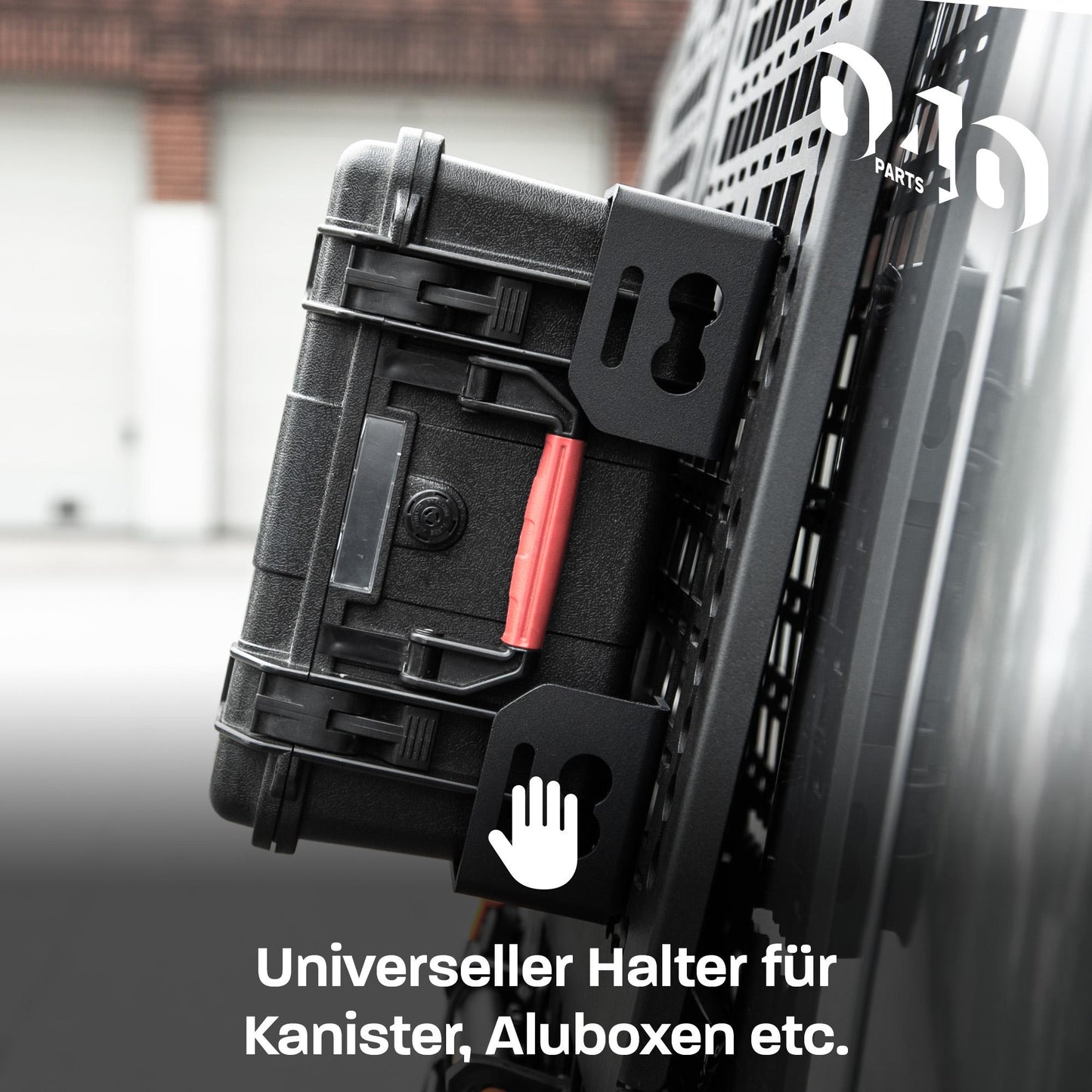 B-Ware: 040 Parts 2er Set Aluminium Kofferhalterung (Ecke) für Molleboard - Universell Einsetzbar, Pulverbeschichtet, für Schwere Lasten