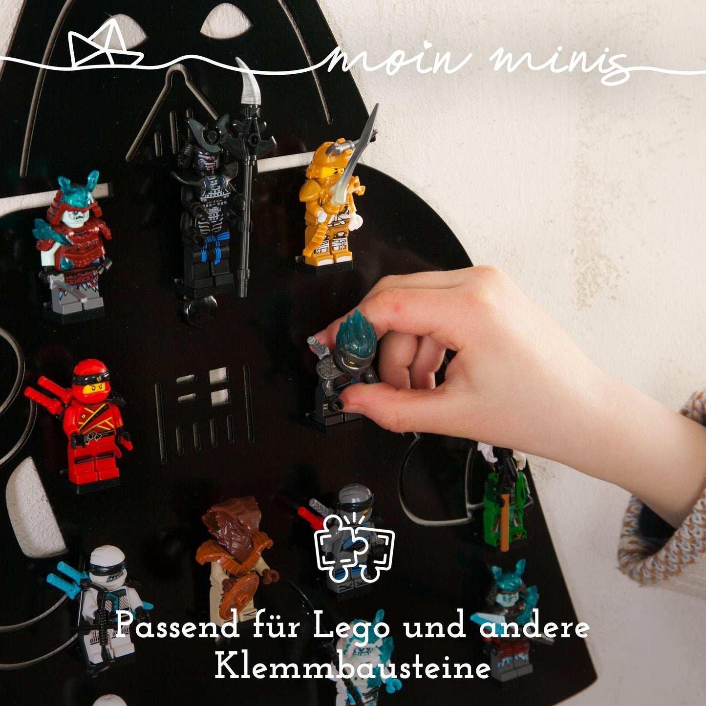 moin minis Vader Wars рафт за детска стая за 18 минифигури за конструкторни блокчета