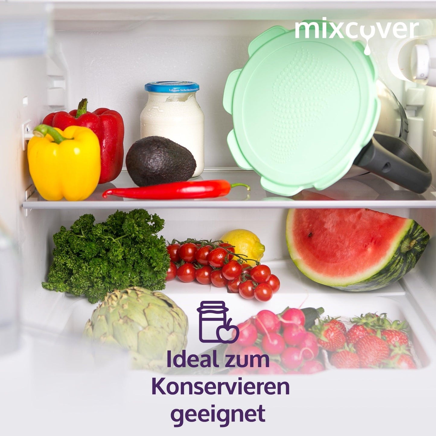 B-Ware: Siliconen deksels waterdicht & geurloos voor Thermomix TM5 TM6 Friend Groen