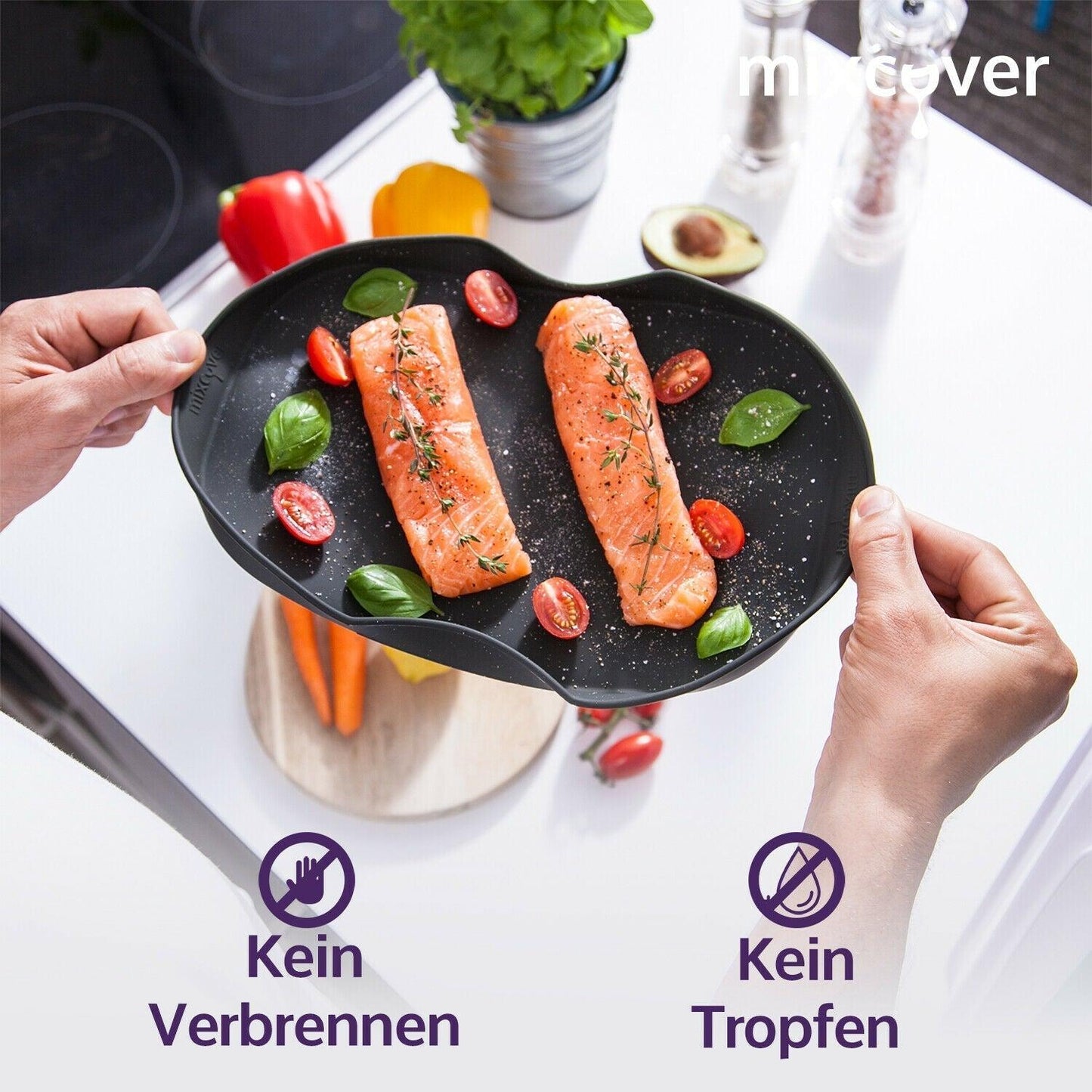 B-Ware: Dampfgarform Silikonform Auflaufform Monsieur Cuisine & Smart - Mixcover - Mixcover