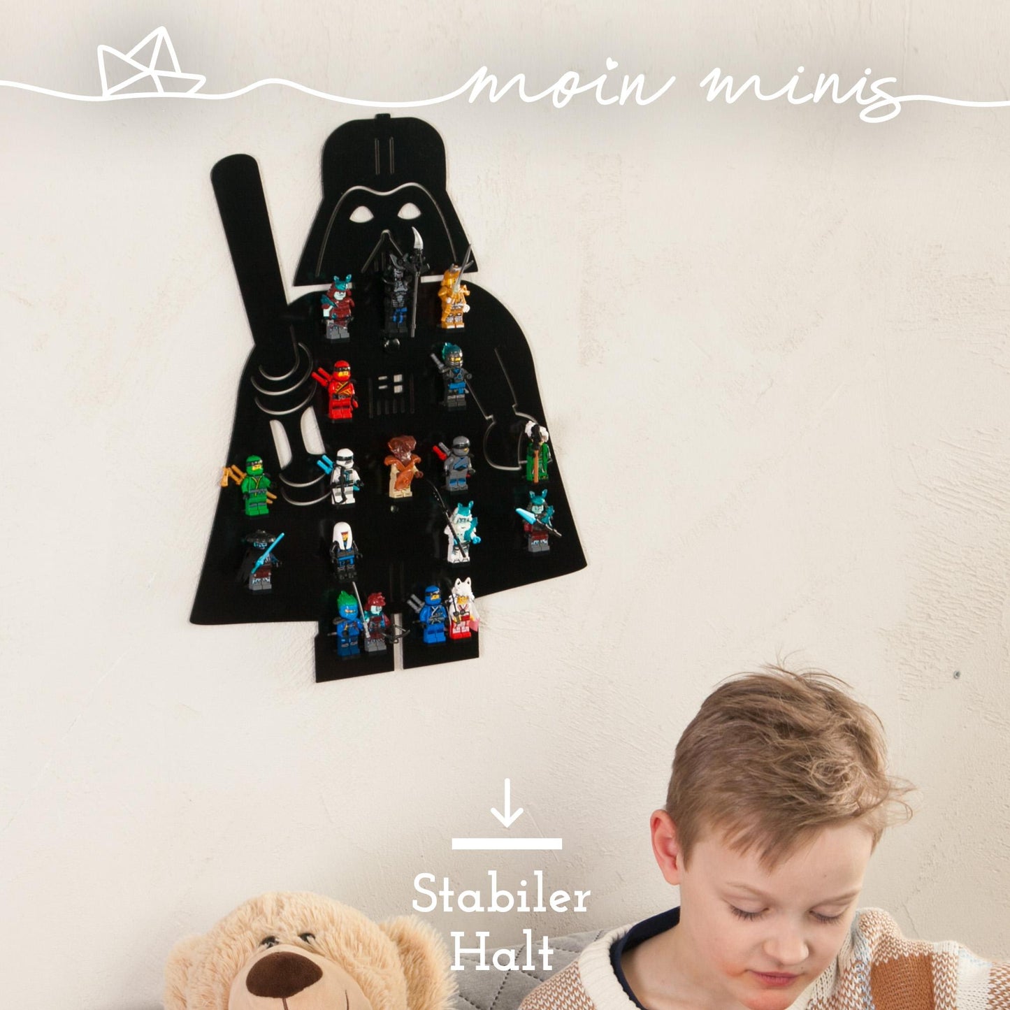 moin minis Vader Wars рафт за детска стая за 18 минифигури за конструкторни блокчета