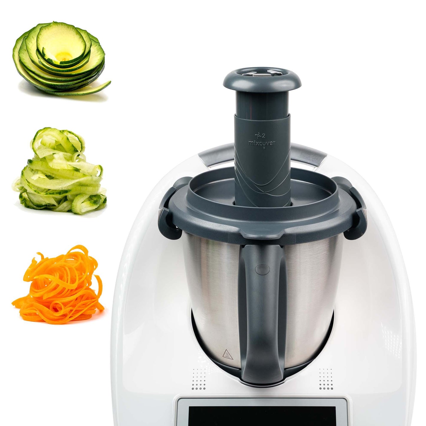 mixcover Спирален нож за зеленчукови нудли съвместим с Thermomix TM6 TM5