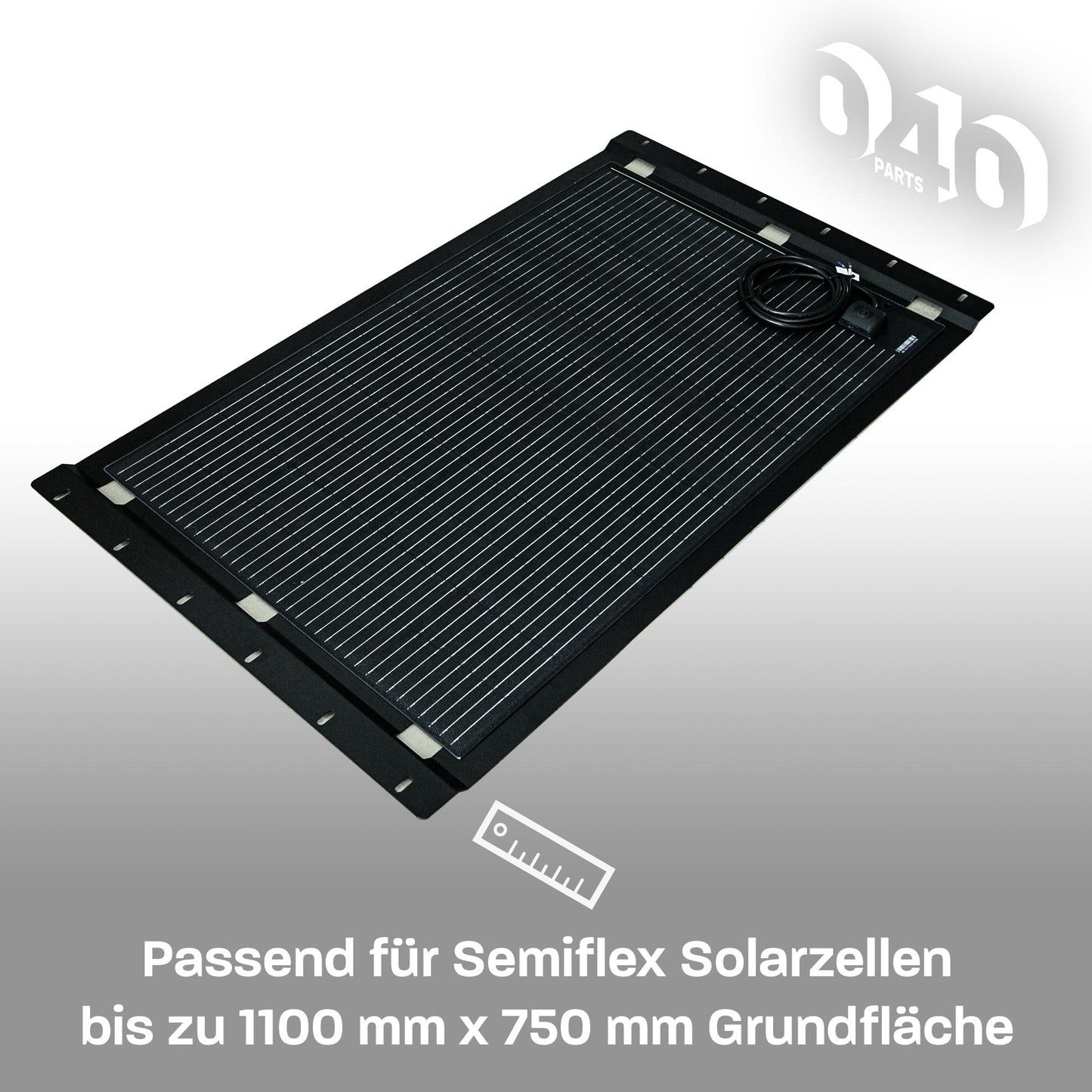 040 parts Support pour panneaux solaires Noir Plaque de maintien en aluminium pour VW T5/T6/T6.1 California Panneau solaire Semiflex