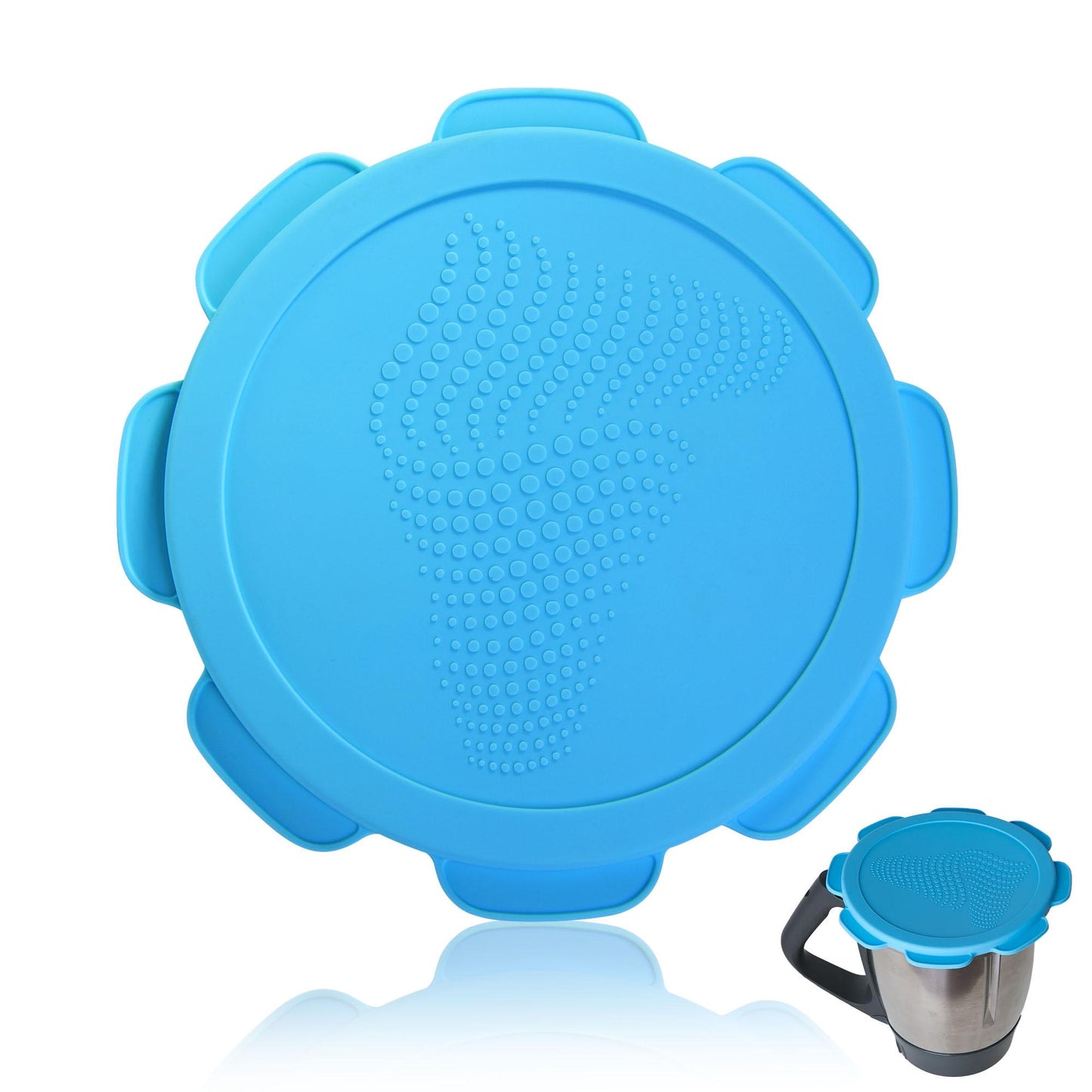 B-Ware: Siliconen deksel water- & geurodicht voor Thermomix TM5 TM6 Friend Blauw