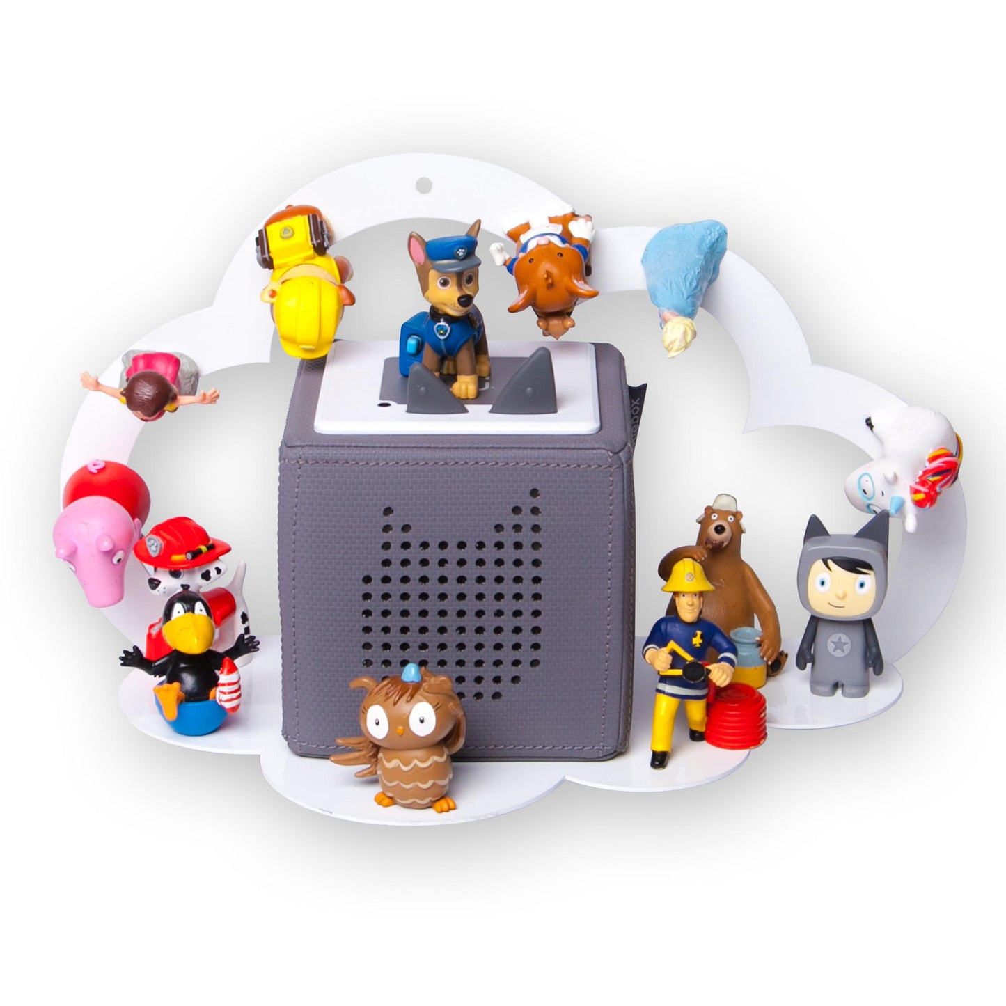 moin minis Nuvola Bianca scaffale magnetico compatibile con 20 figure Tonie e Tonie Box scaffale a nuvola per bambini figure audio scaffale magnetico