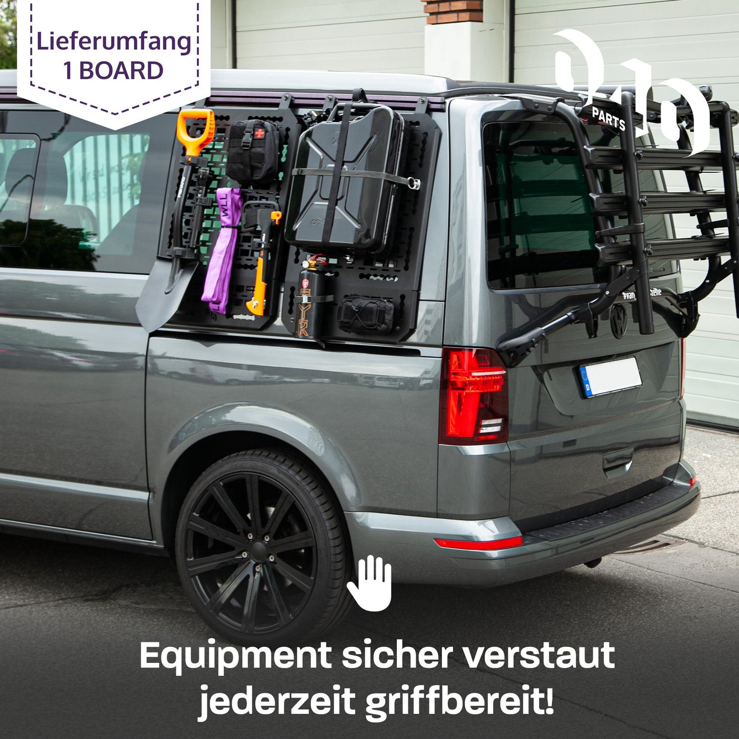 040 Parts Plateau Molle pour VW T5 T6 T6.1 California Support d'équipement universel et rangement supplémentaire pour camping et outdoor