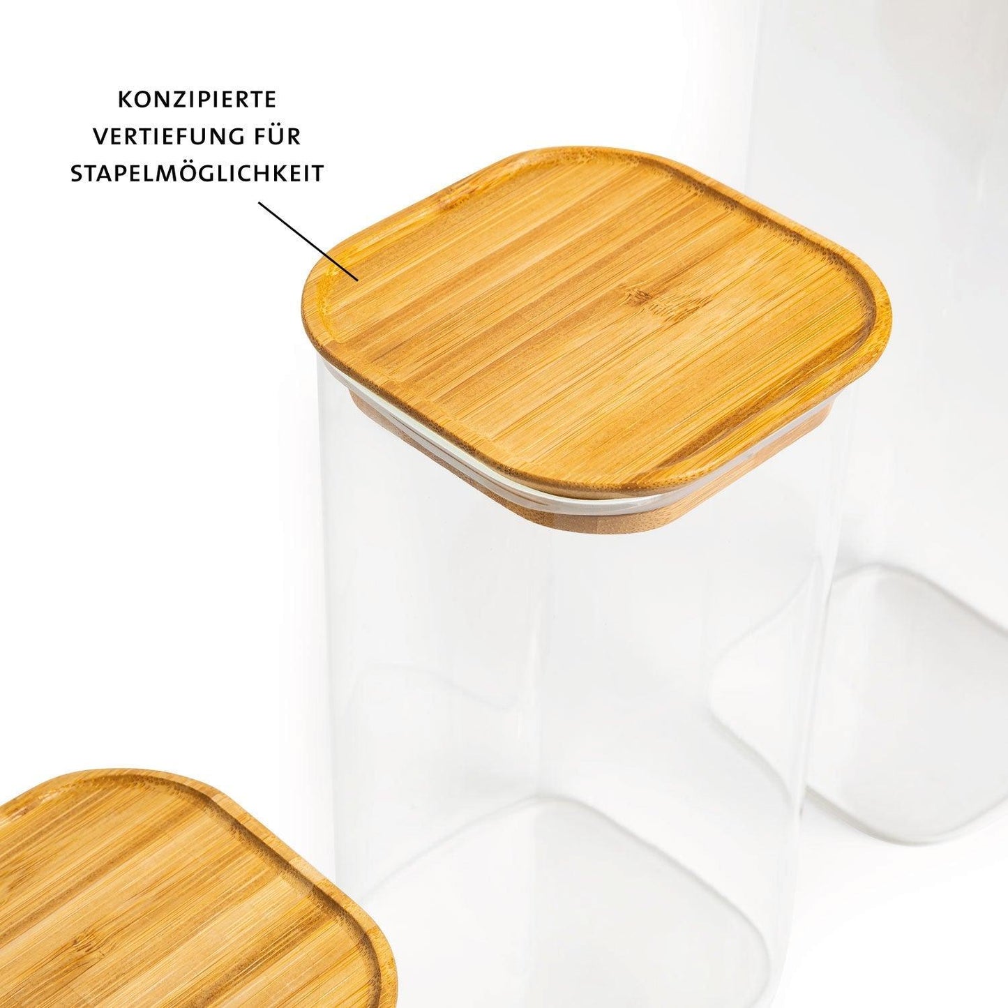 ThermoTasty: Aufbewahrungsglas, Modell: eckig, Größe: 20x10cm, 1500ml