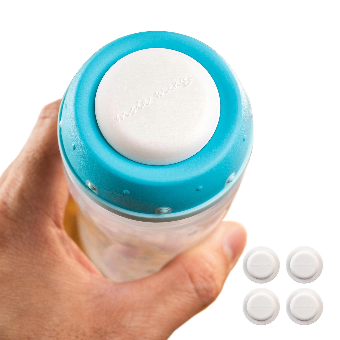 B-Ware: Set da 4 coperchi di chiusura / dischetti per bottiglie NUK