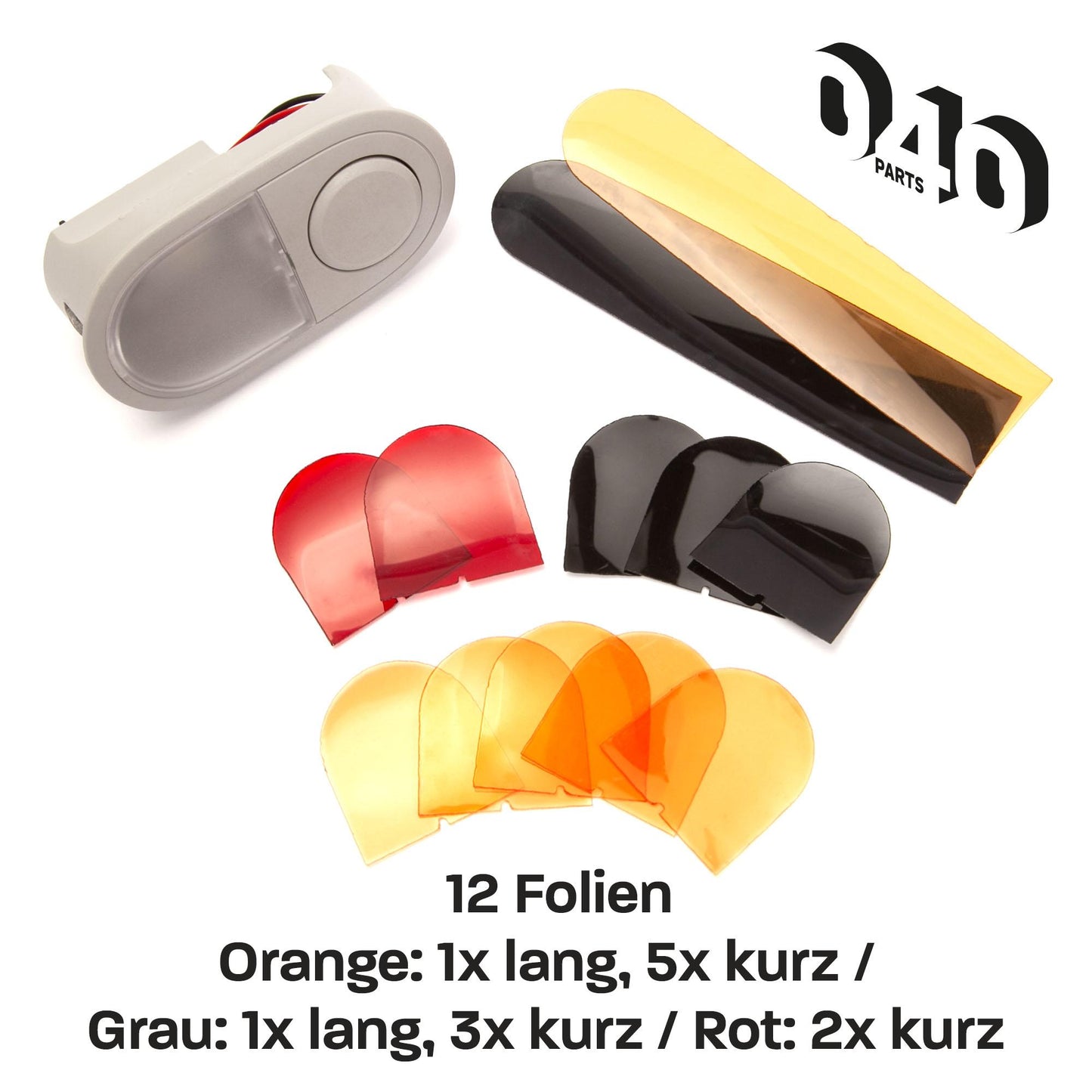 040 Parts Farbfilter Set für LED Innenbeleuchtung kompatibel mit VW T6 / T5 / T6.1 auswechselbare Filterfolien für VW Leuchten im Fahrzeuginnenraum