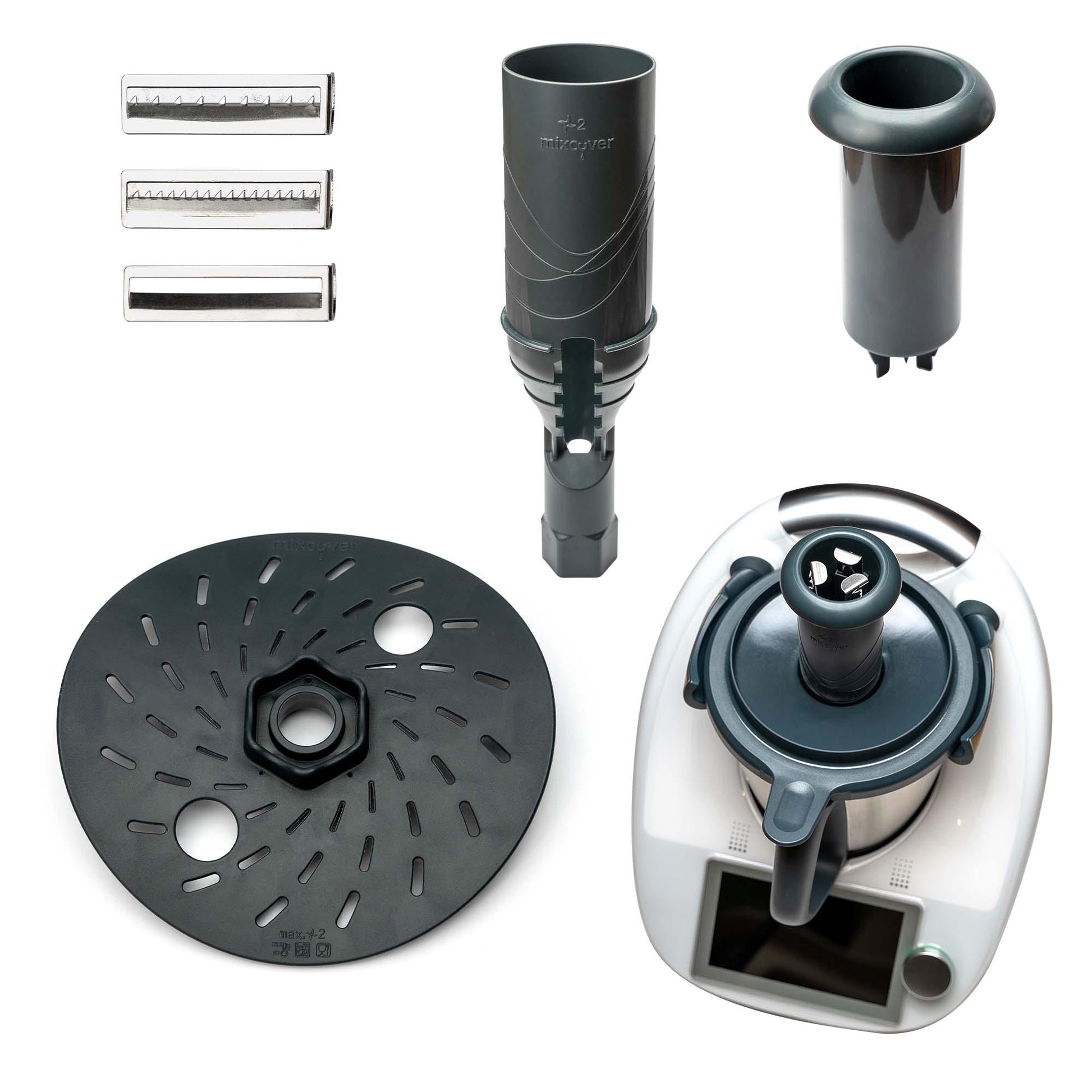 B-Ware: Spiralschneider Gemüsenudeln schneiden kompatibel mit Thermomix TM6 TM5 | Mixcover