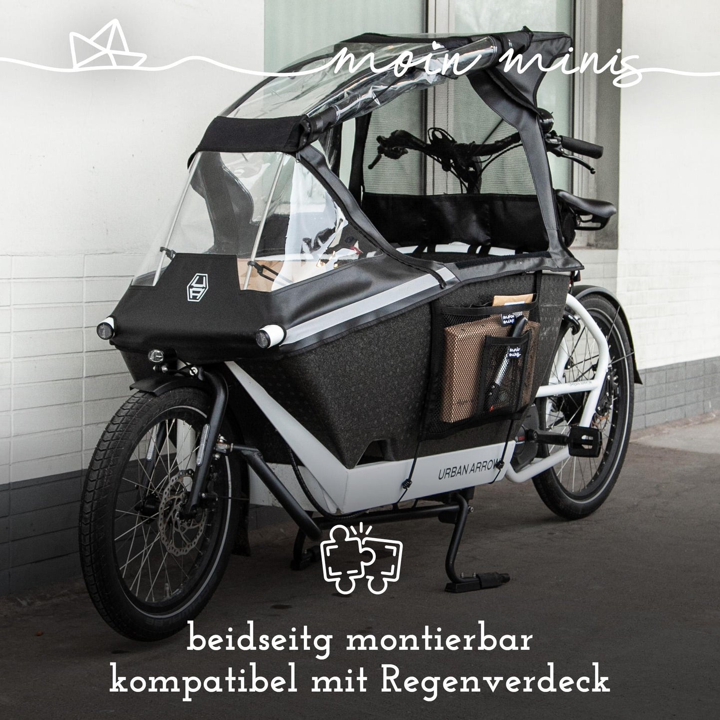 B-Ware: moin minis red de equipaje lateral para Urban Arrow Family cargo bike bicicleta