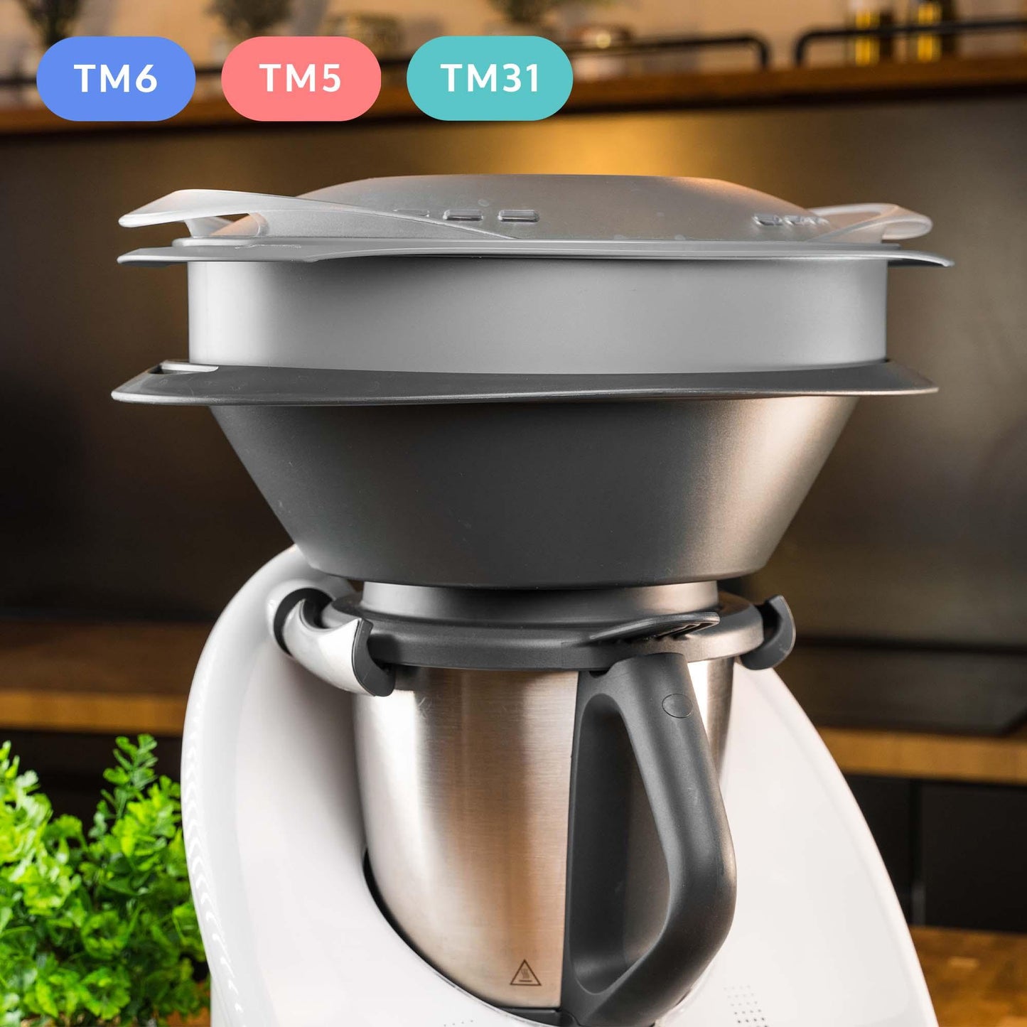 Trio-Parat Trio-Gigant para Thermomix TM6/TM5/TM31 Gris hierro