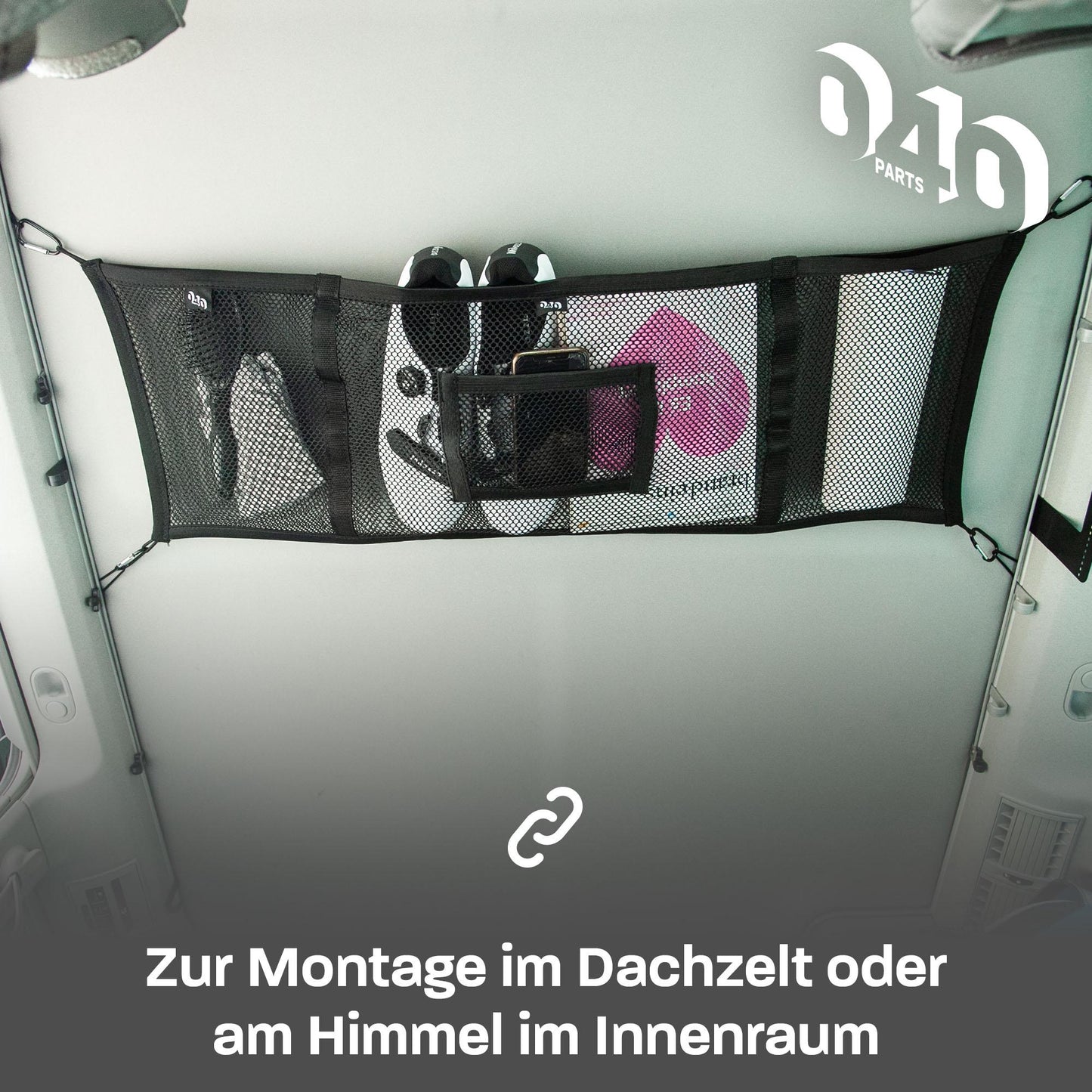 040Parts Filet de Rangement Combo Filet de Rangement pour Toit Relevable et Intérieur compatible avec VW T5 T6 T6.1 T7 California