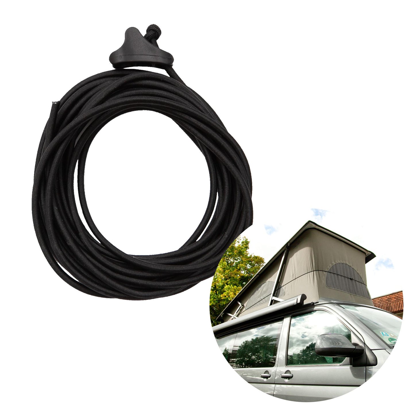 040Parts Bungee Cord for Pop-Up Roof Tent Seal with Quick-Release Fastener compatible with Vans and VW T7 VW T6.1 VW T5 Ford Nugget Marco Polo