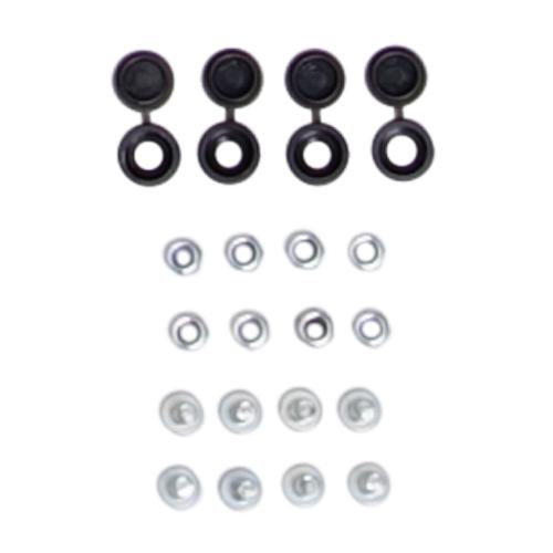 Set de tornillos para estantería de zapatos 040 Parts Negro