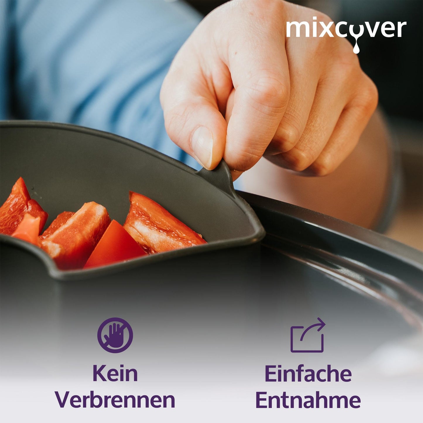mixcover разделител за готварска камера (ЧЕТВЪРТ) за Thermomix TM7 Varoma параготварна камера