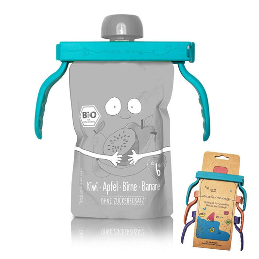 moin minis Handle for Quetschies / Fruit Pouches / Squeeze Pouches / Pouch Clamp
