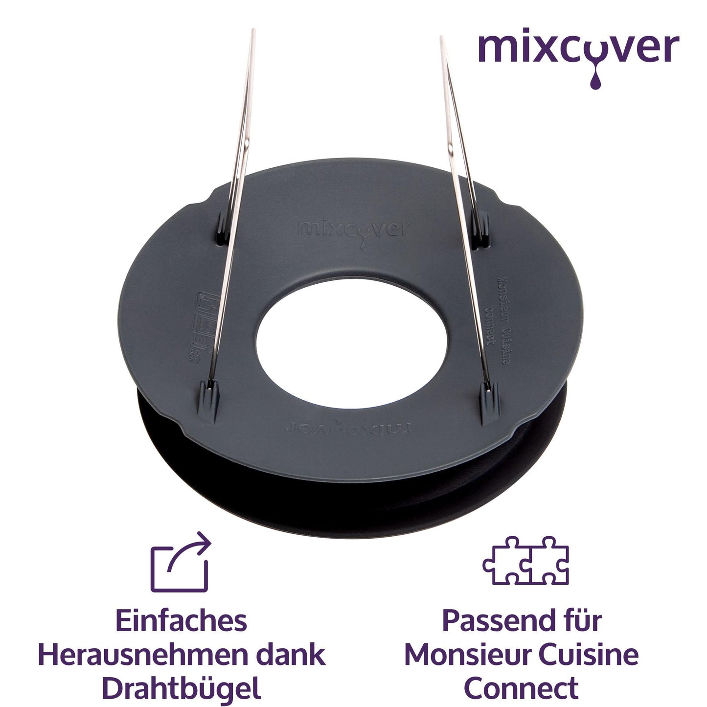 mixcover Редуктор за купа за Monsieur Cuisine Smart и Monsieur Cuisine Connect MCC Помощник за нарязване, Пасиране